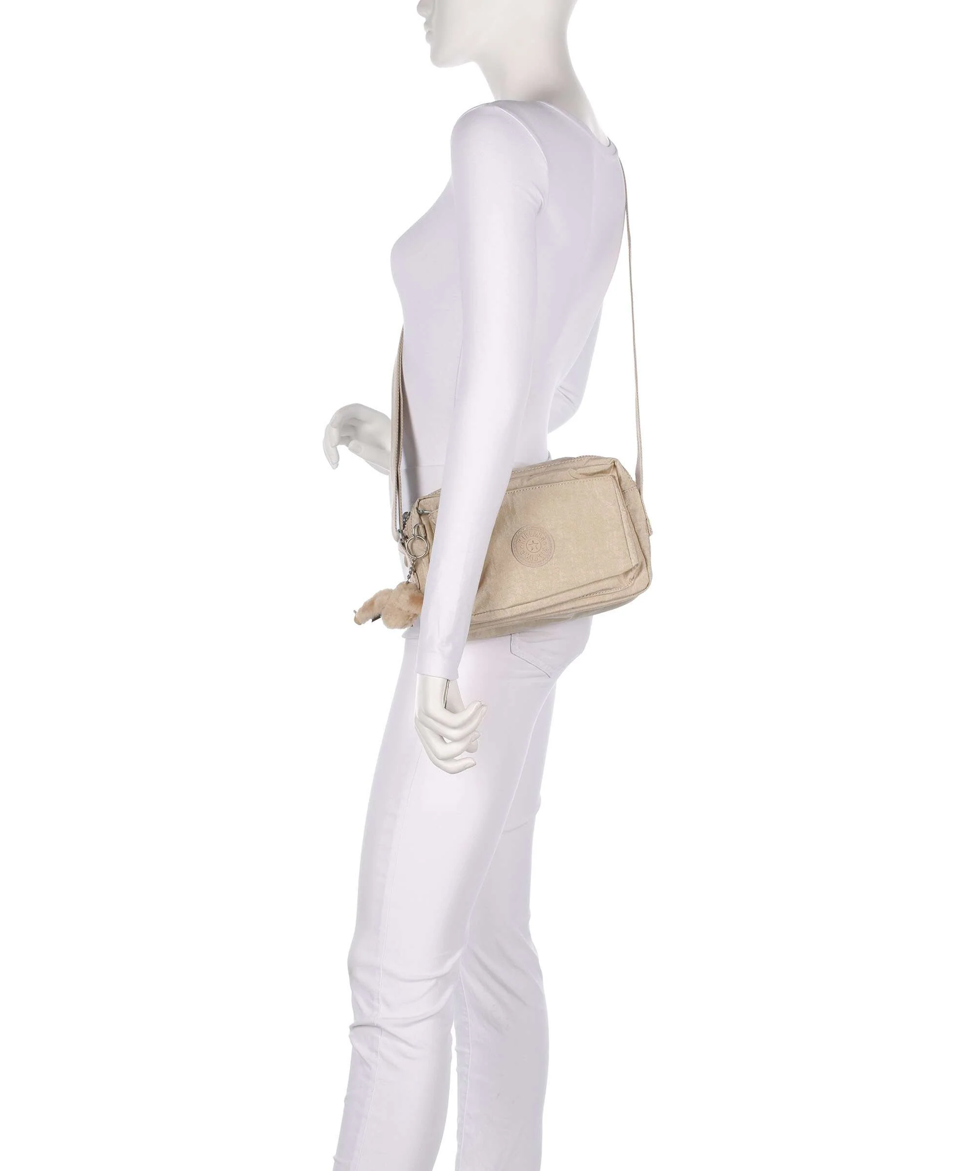 Kipling Basic Abanu M Torba przez ramię sparkled beige - Image 3