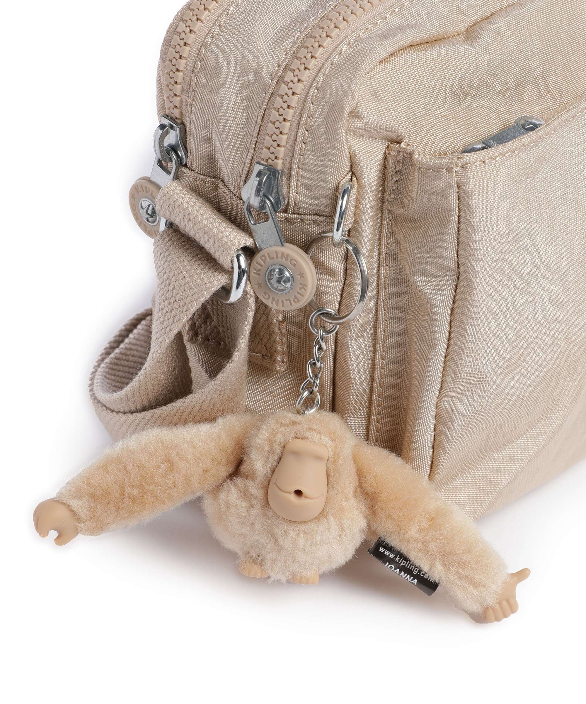 Kipling Basic Abanu M Torba przez ramię sparkled beige - Image 4