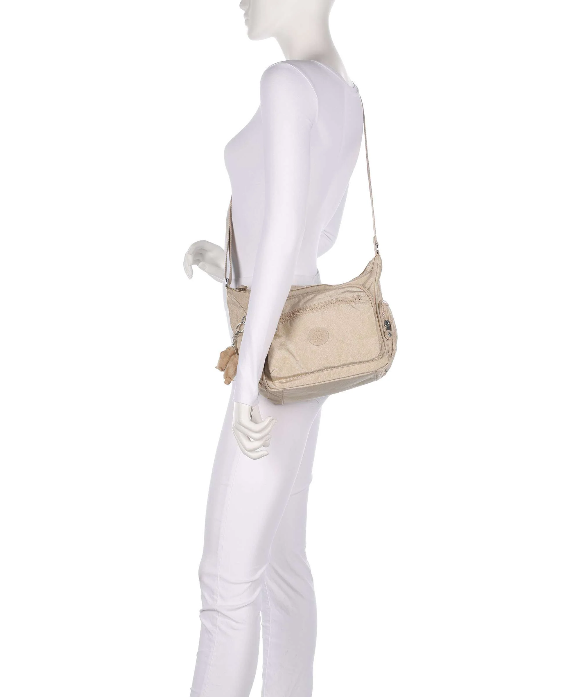 Kipling Basic Gabbie S Torba przez ramię sparkled beige - Image 3