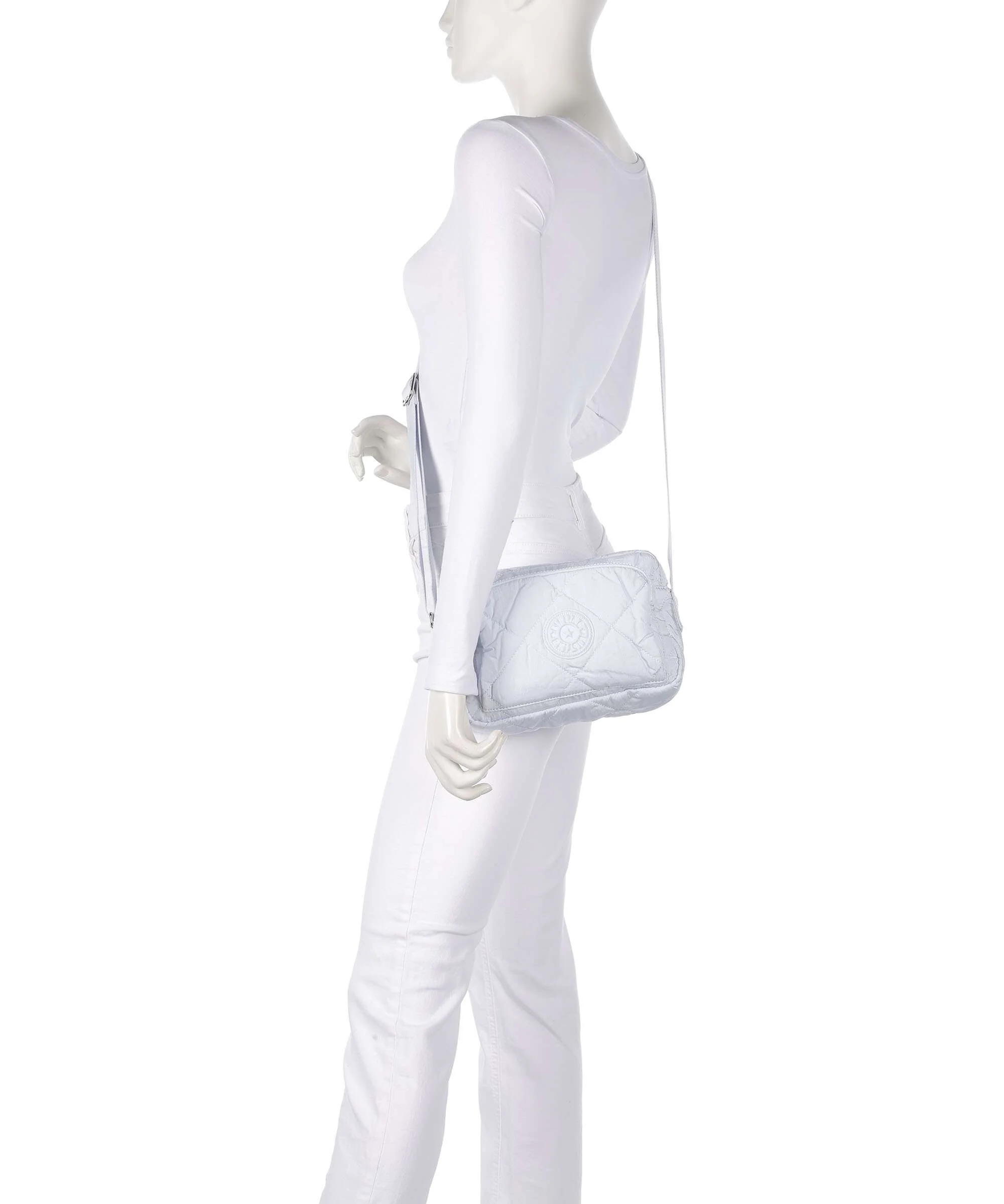 Kipling Crinkled Quilt Abanu M Zip Torba przez ramię water blue - Image 3