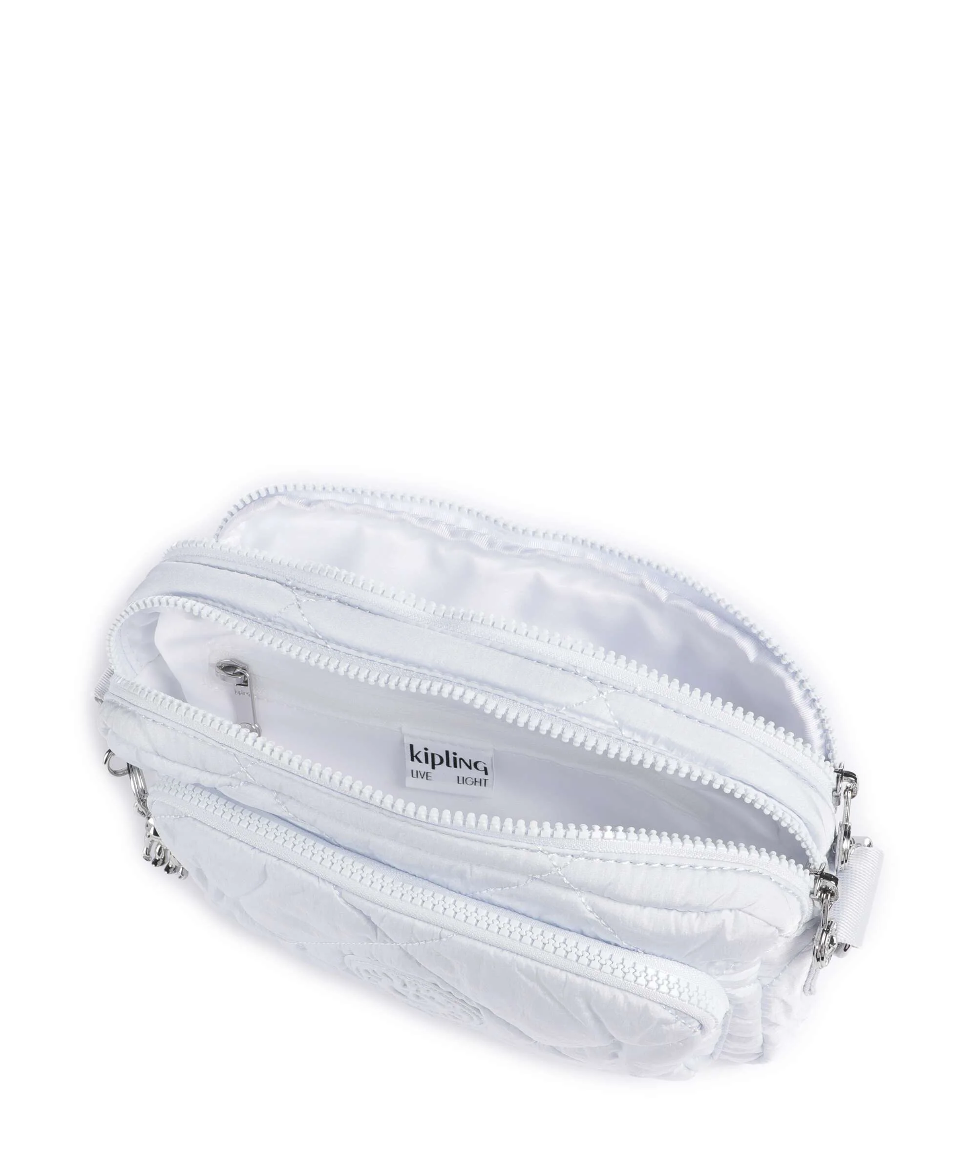 Kipling Crinkled Quilt Abanu M Zip Torba przez ramię water blue - Image 6