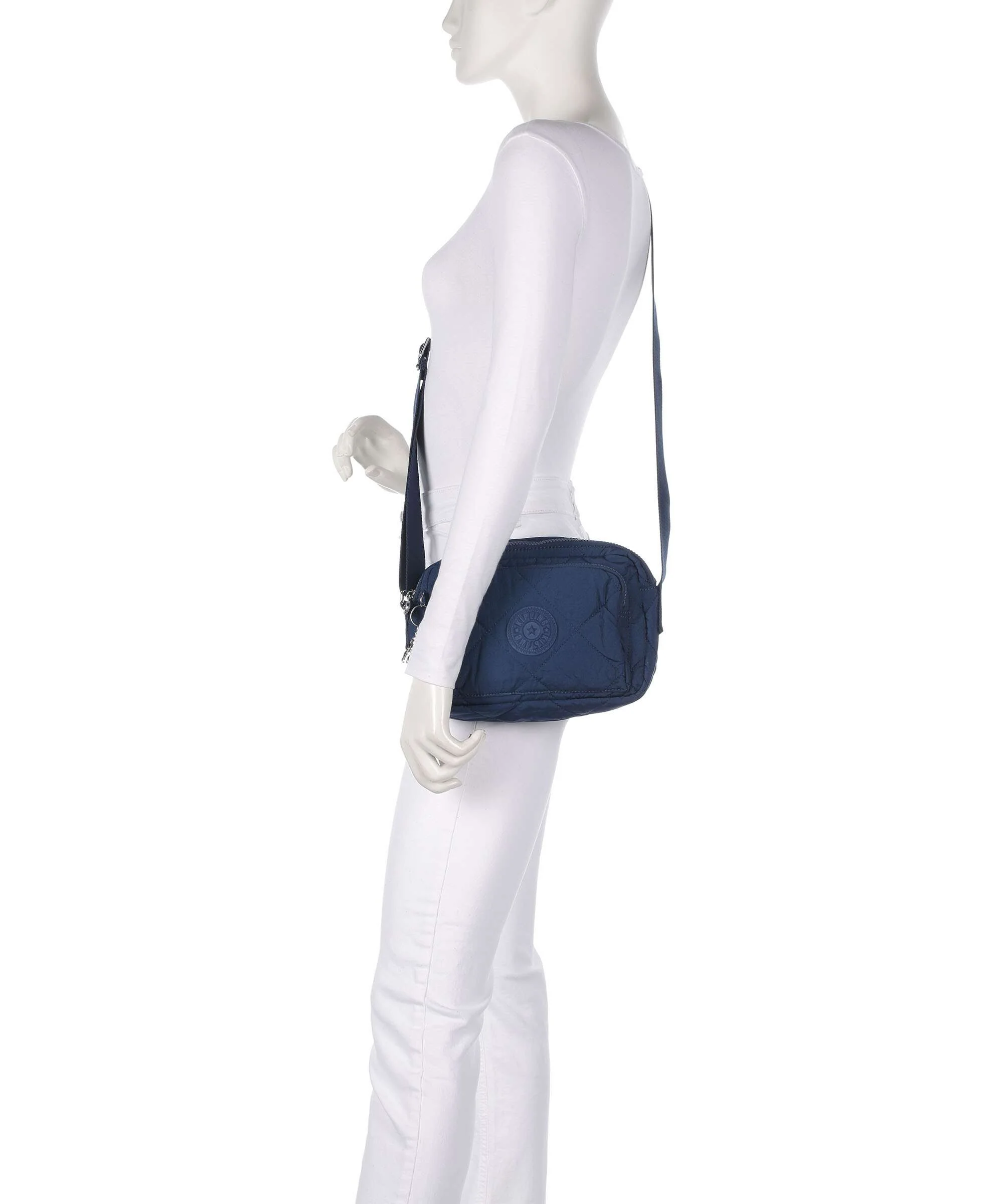 Kipling Crinkled Quilt Abanu M Zip Torba przez ramię airy blue - Image 3