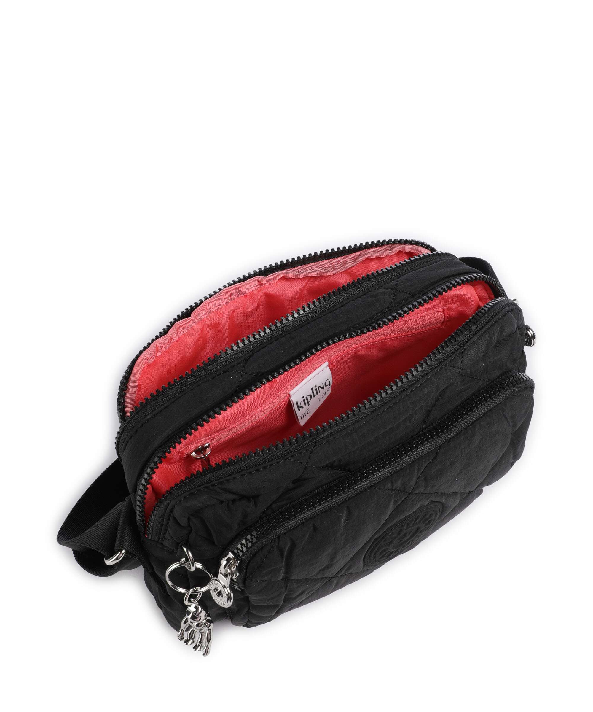 Kipling Crinkled Quilt Abanu M Zip Torba przez ramię cosmic black - Image 6