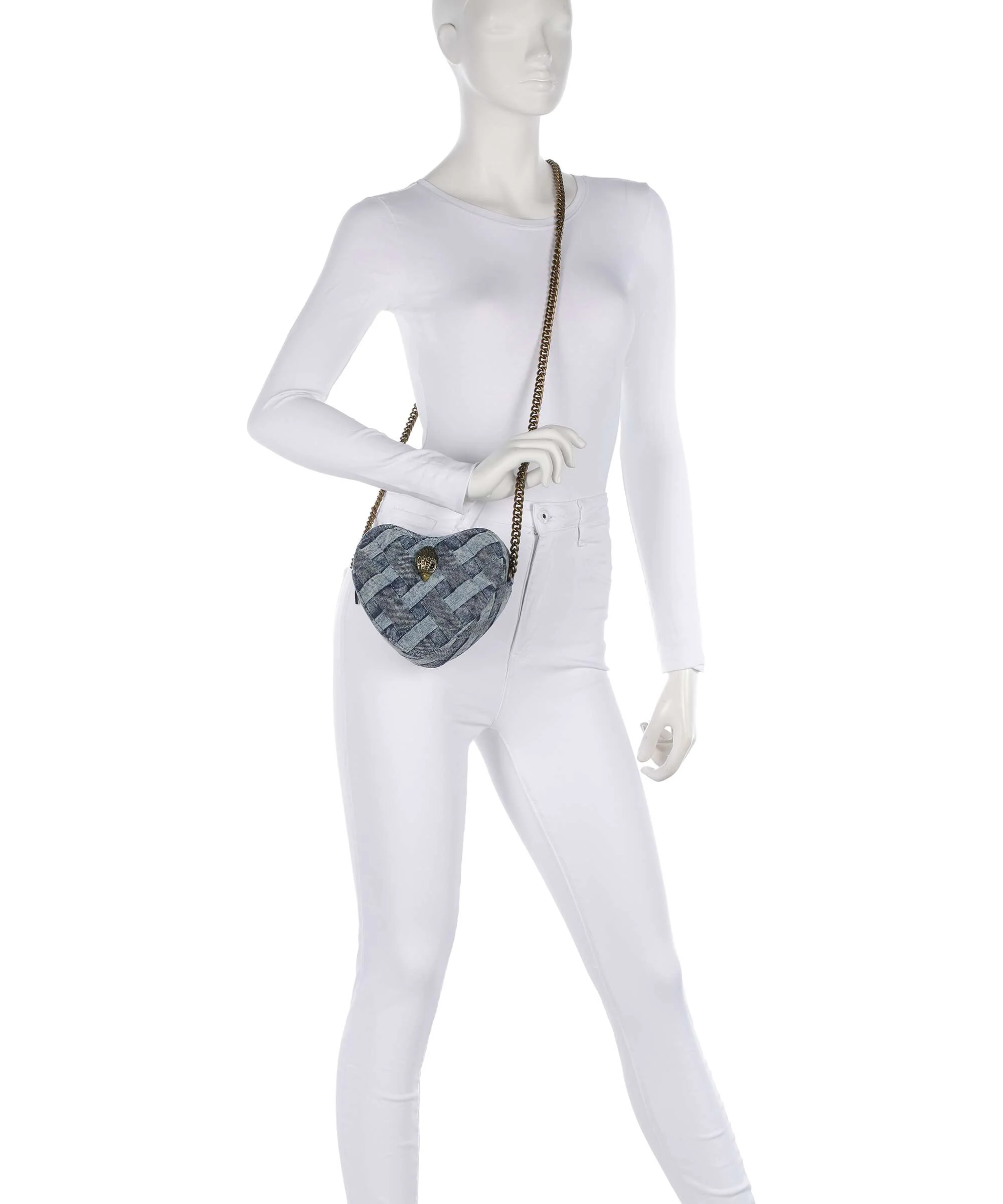 Kurt Geiger Kensington Heart Torba przez ramię denim - Image 3