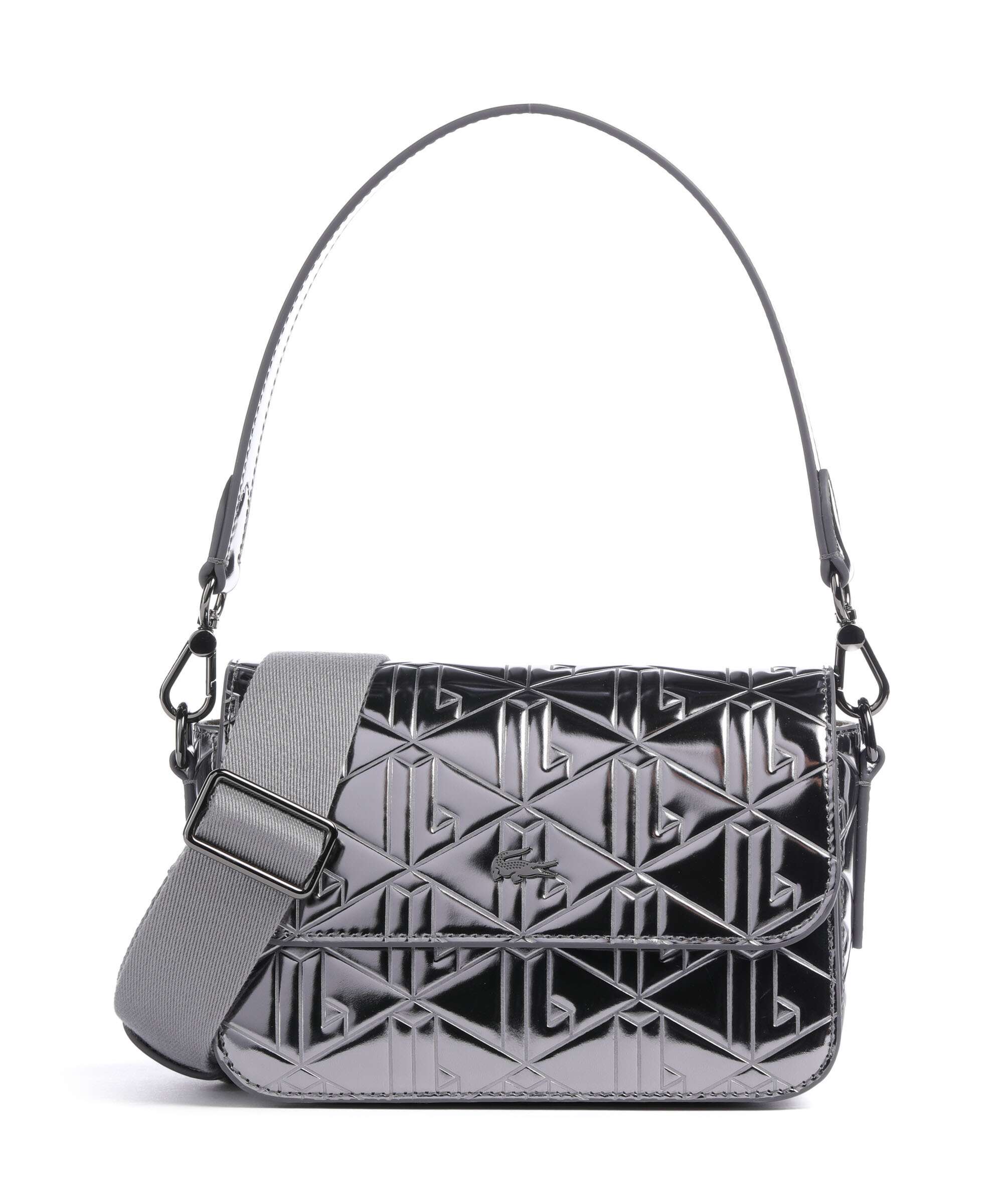 Lacoste Holiday Torba na ramię shiny dark silver