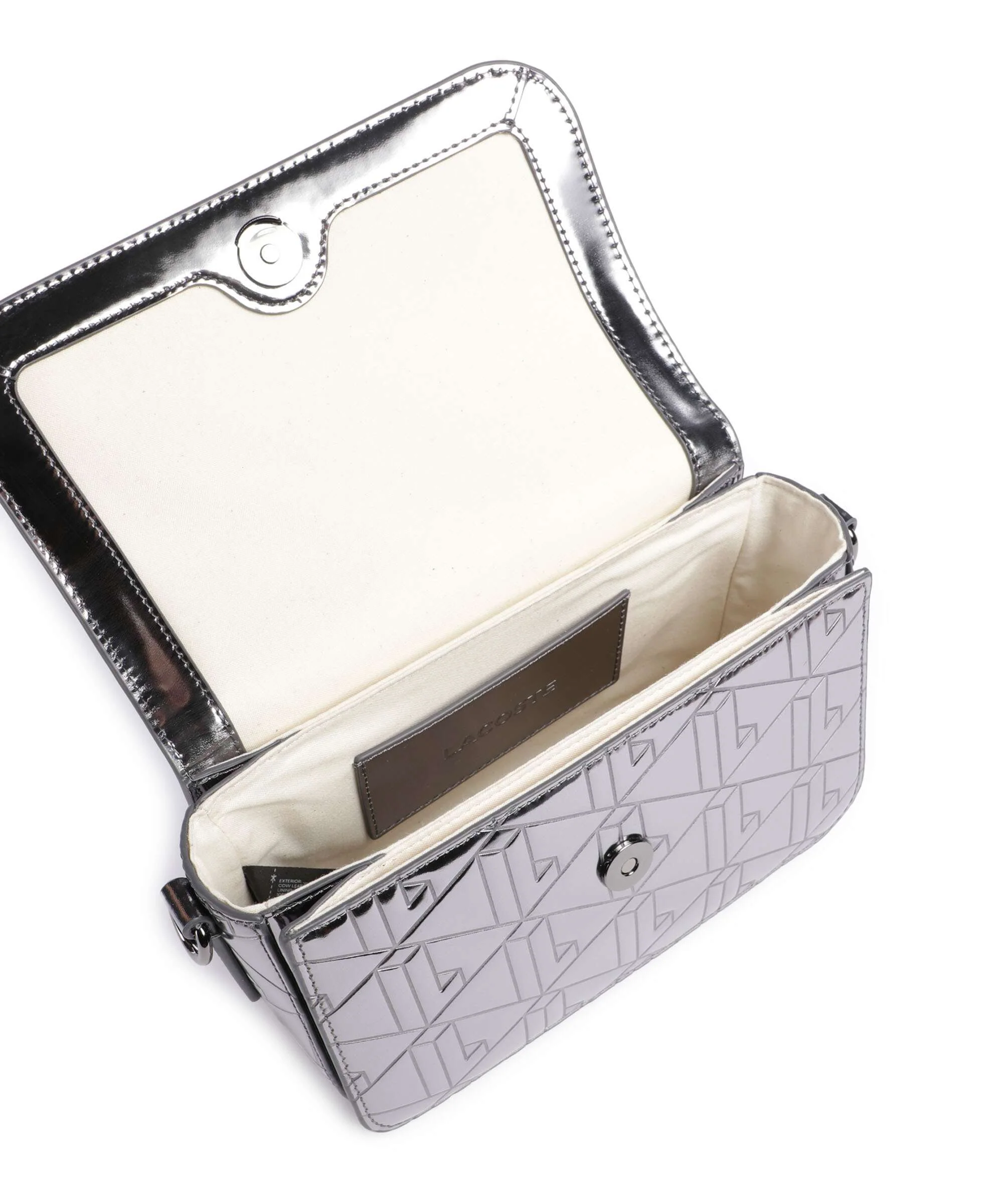 Lacoste Holiday Torba na ramię shiny dark silver - Image 7