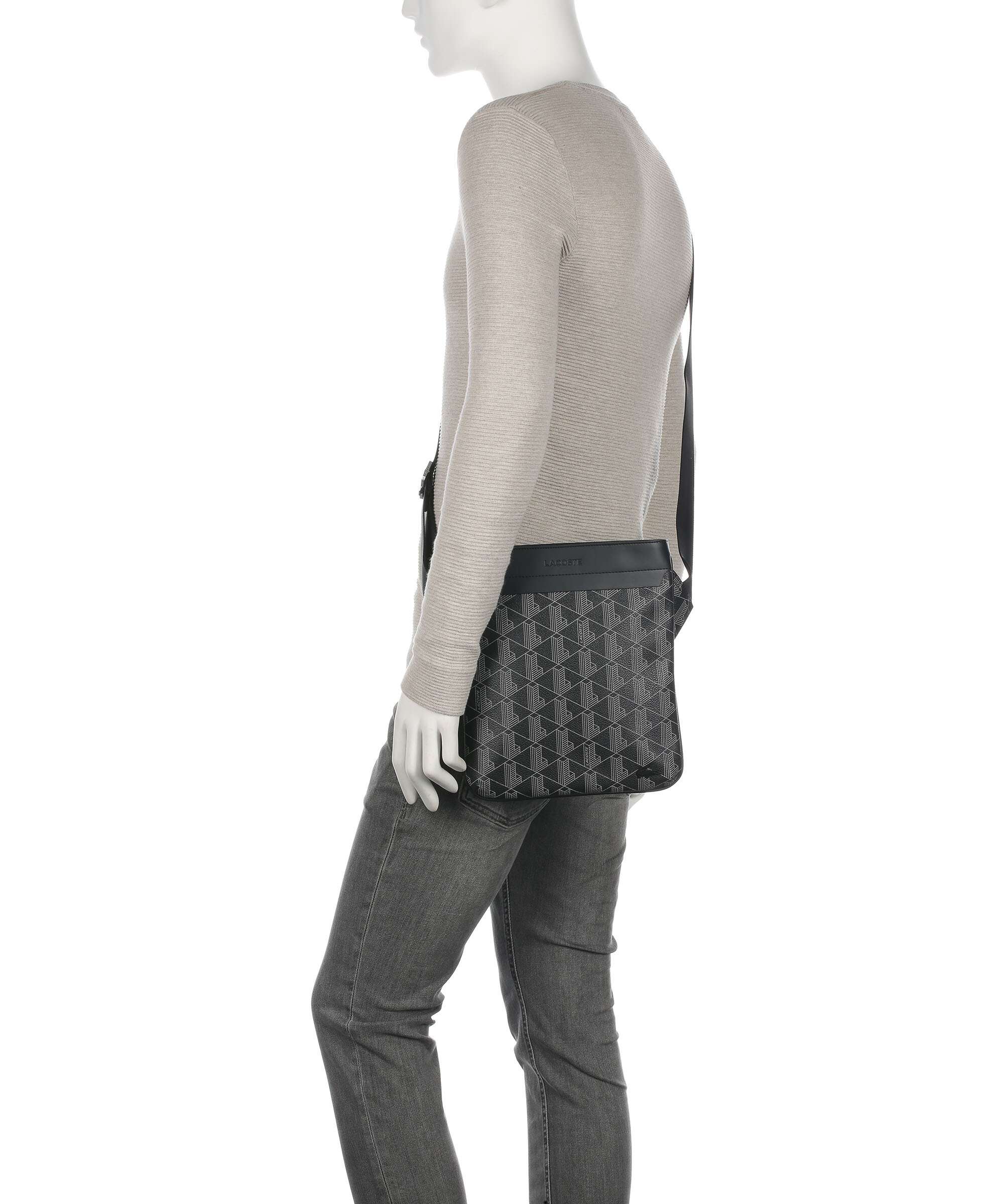 Lacoste The Blend Torba przez ramię monogram noir/gris - Image 3