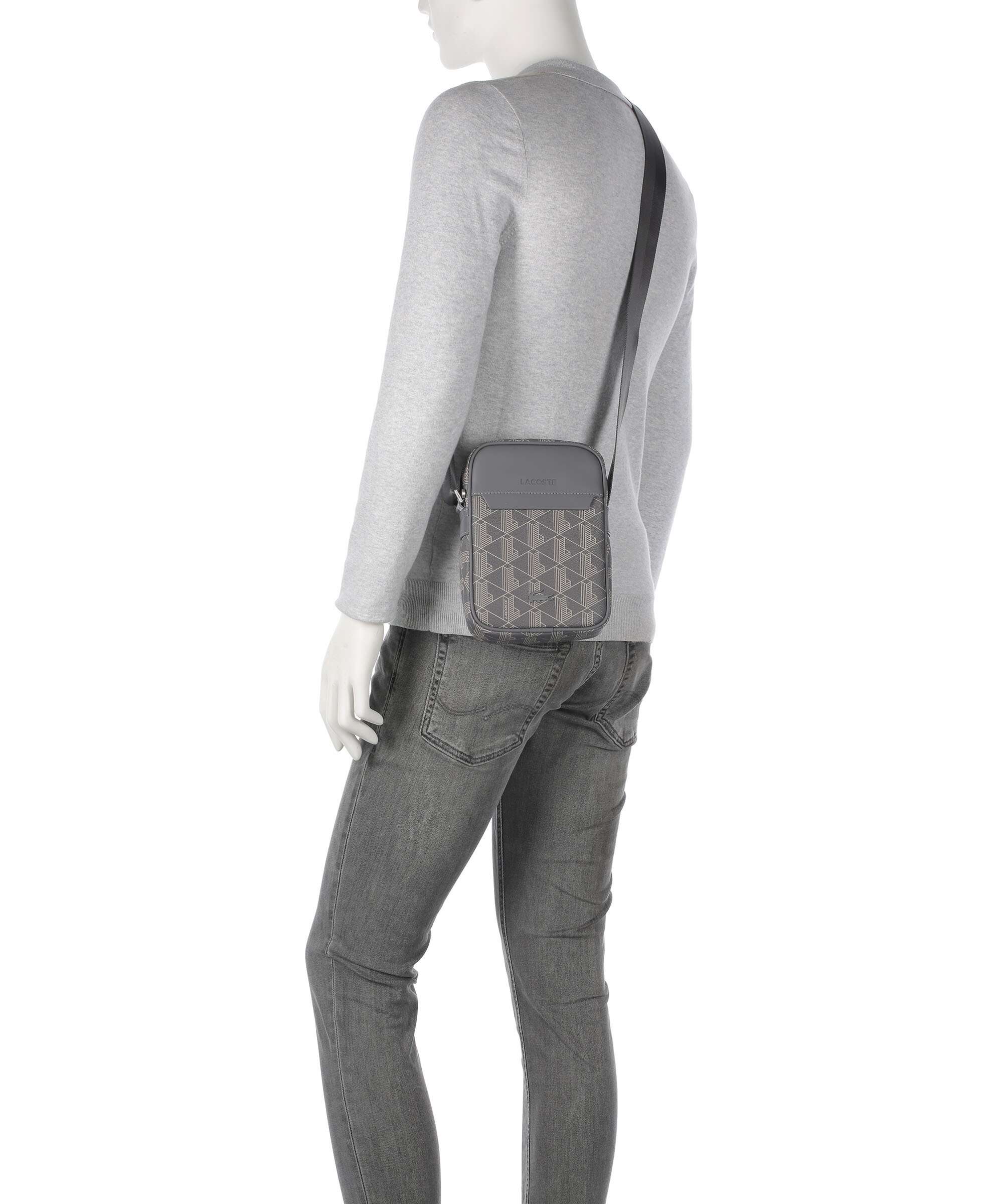 Lacoste The Blend Torba przez ramię mono castlerock/string - Image 3