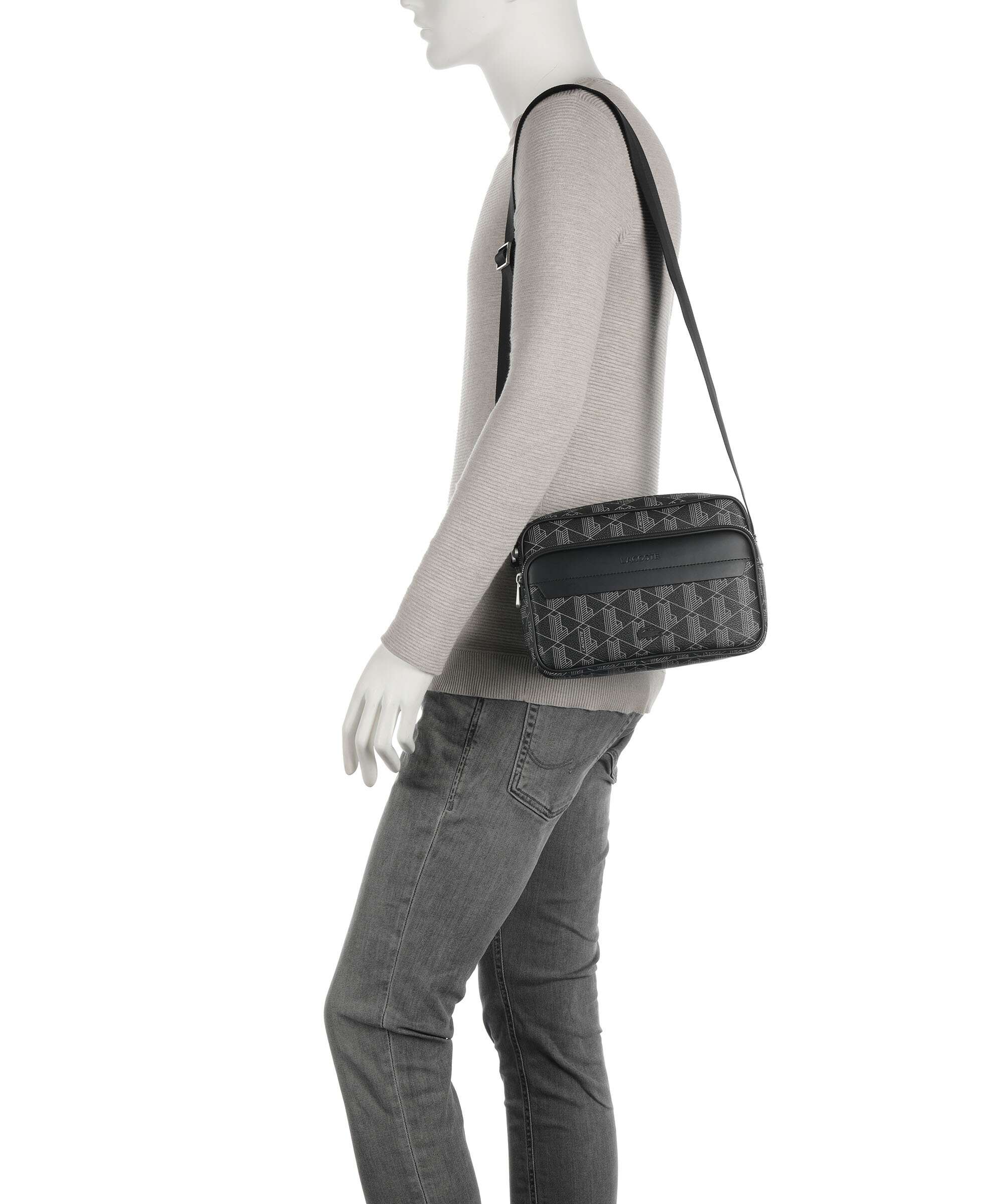 Lacoste The Blend Torba przez ramię monogram noir/gris - Image 3