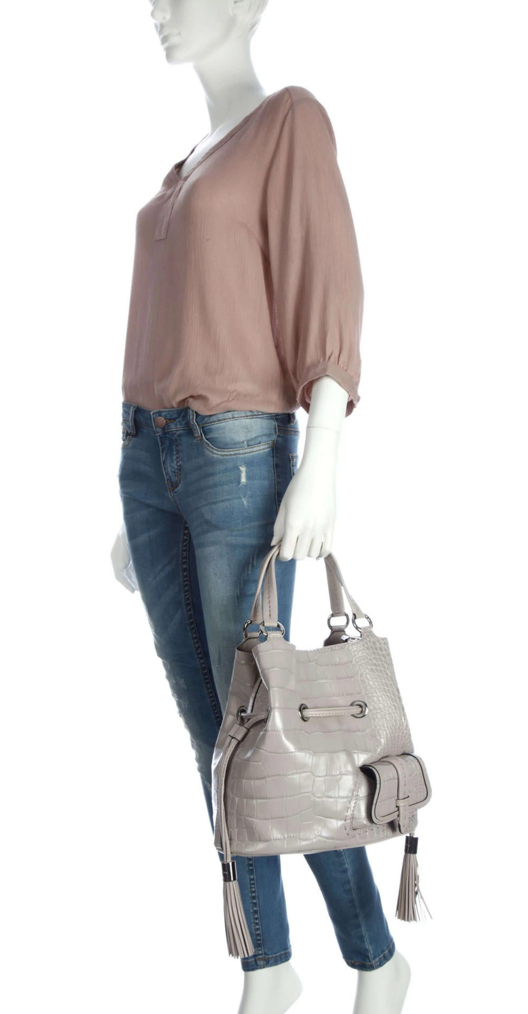 Lancel Premier Flirt Torebka worek grey taupe - Image 3