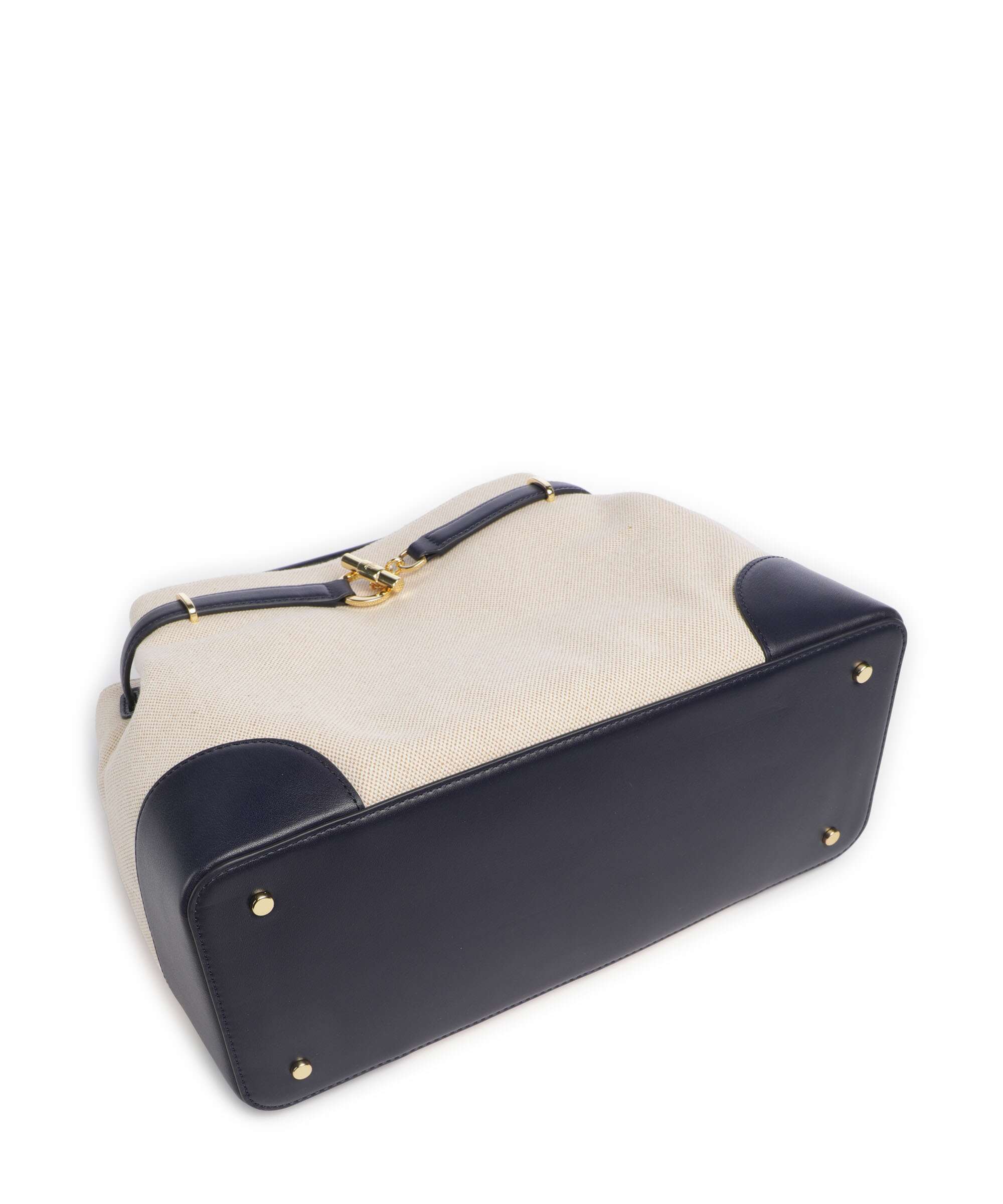 Lauren Ralph Lauren Blaike Large Torebka natural/buff canvas/refined navy - Image 5