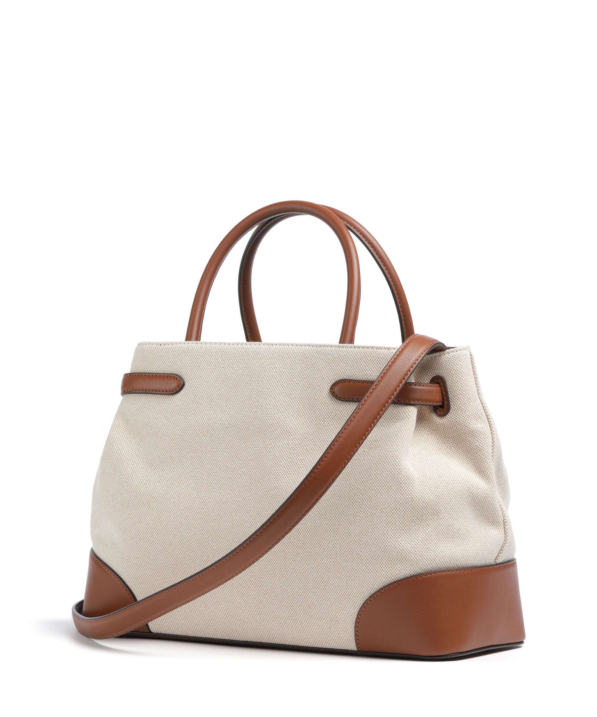 Lauren Ralph Lauren Blaike Large Torebka natural/buff canvas/lauren tan - Image 2