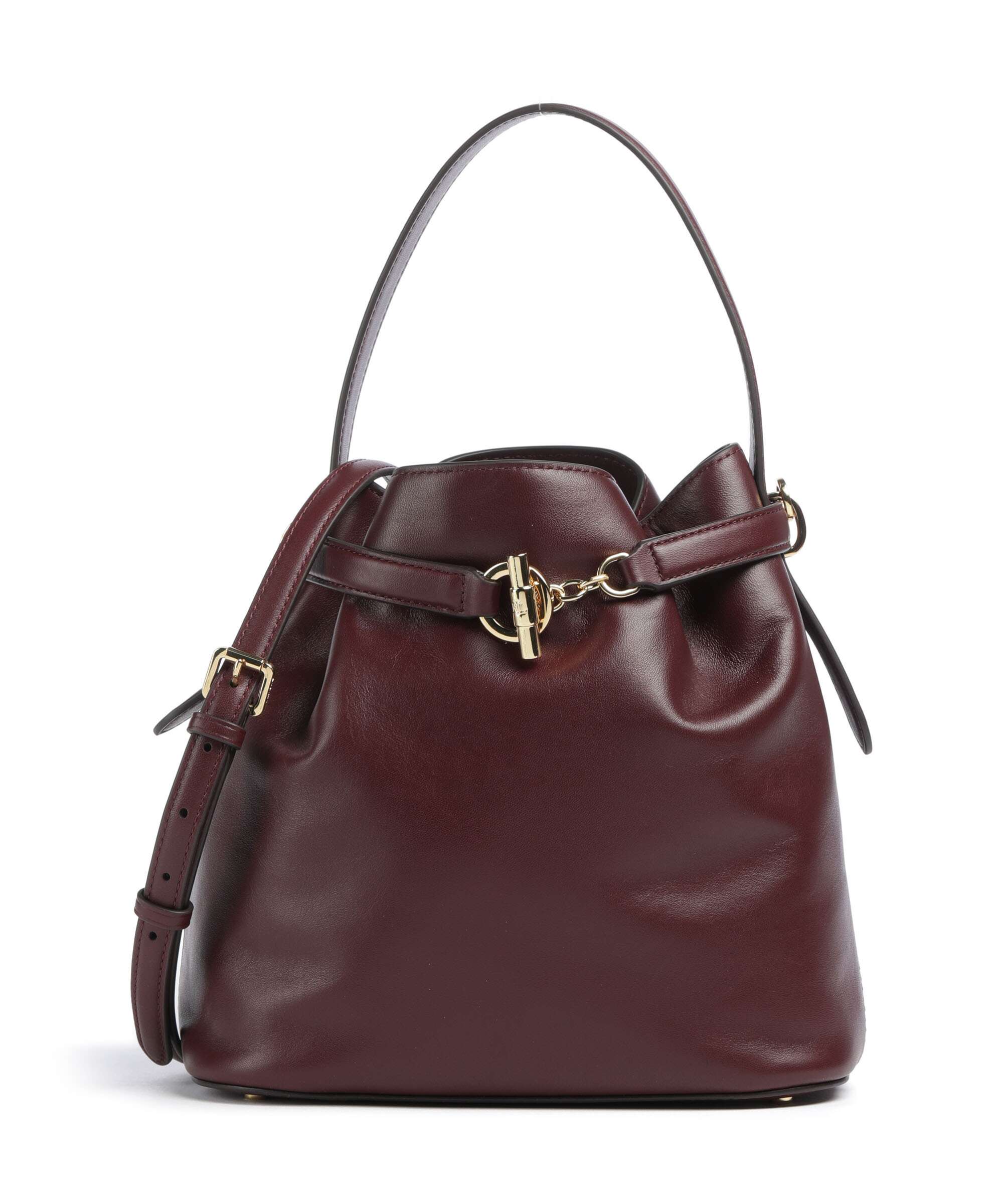 Lauren Ralph Lauren Blaike Medium Torebka worek dark garnet
