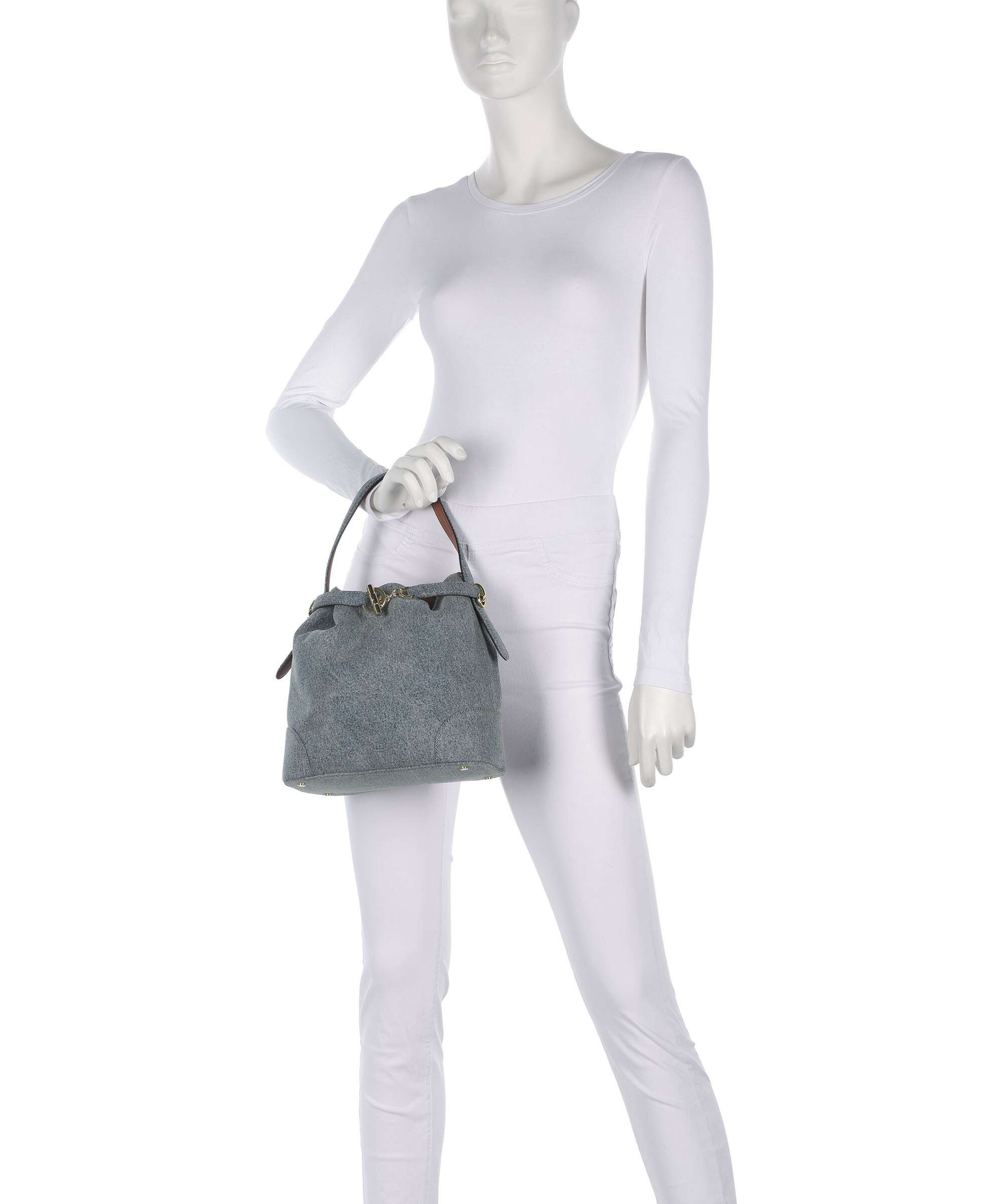 Lauren Ralph Lauren Blaike Medium Torebka worek blue/lauren tan - Image 3