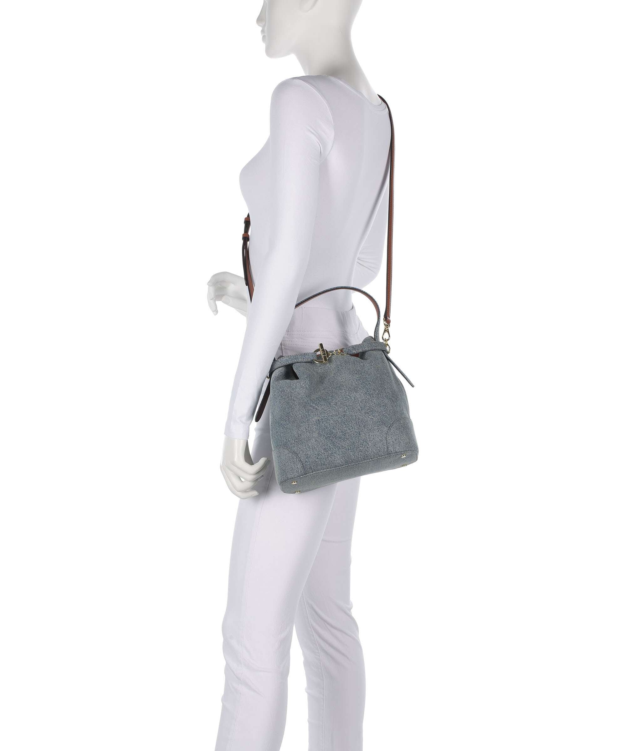 Lauren Ralph Lauren Blaike Medium Torebka worek blue/lauren tan - Image 4