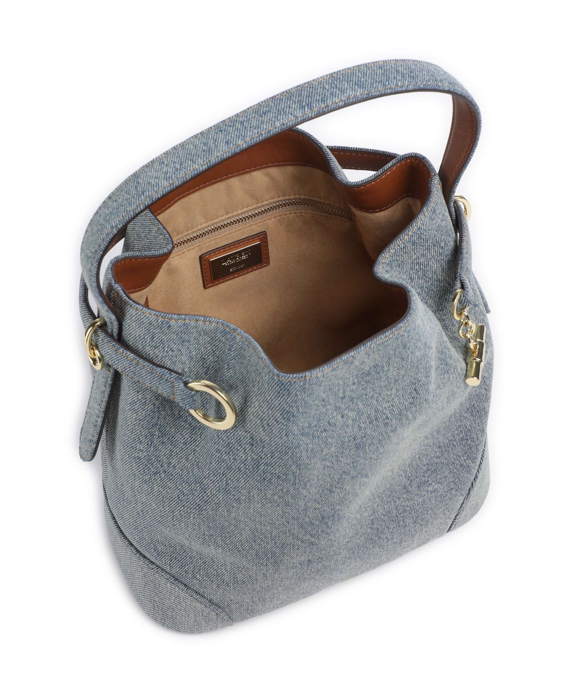 Lauren Ralph Lauren Blaike Medium Torebka worek blue/lauren tan - Image 6
