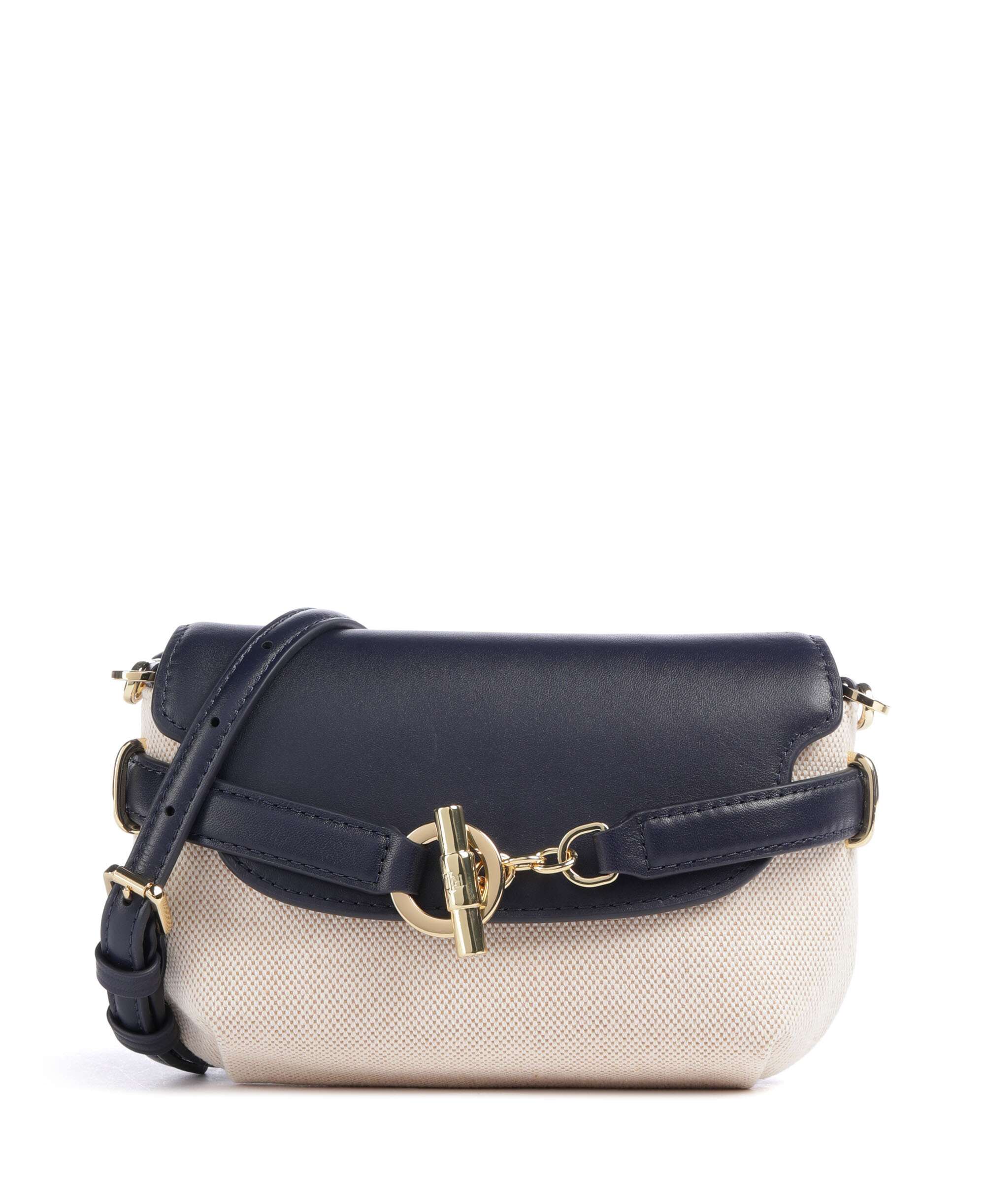 Lauren Ralph Lauren Blaike Small Torba przez ramię natural/buff canvas/refined navy