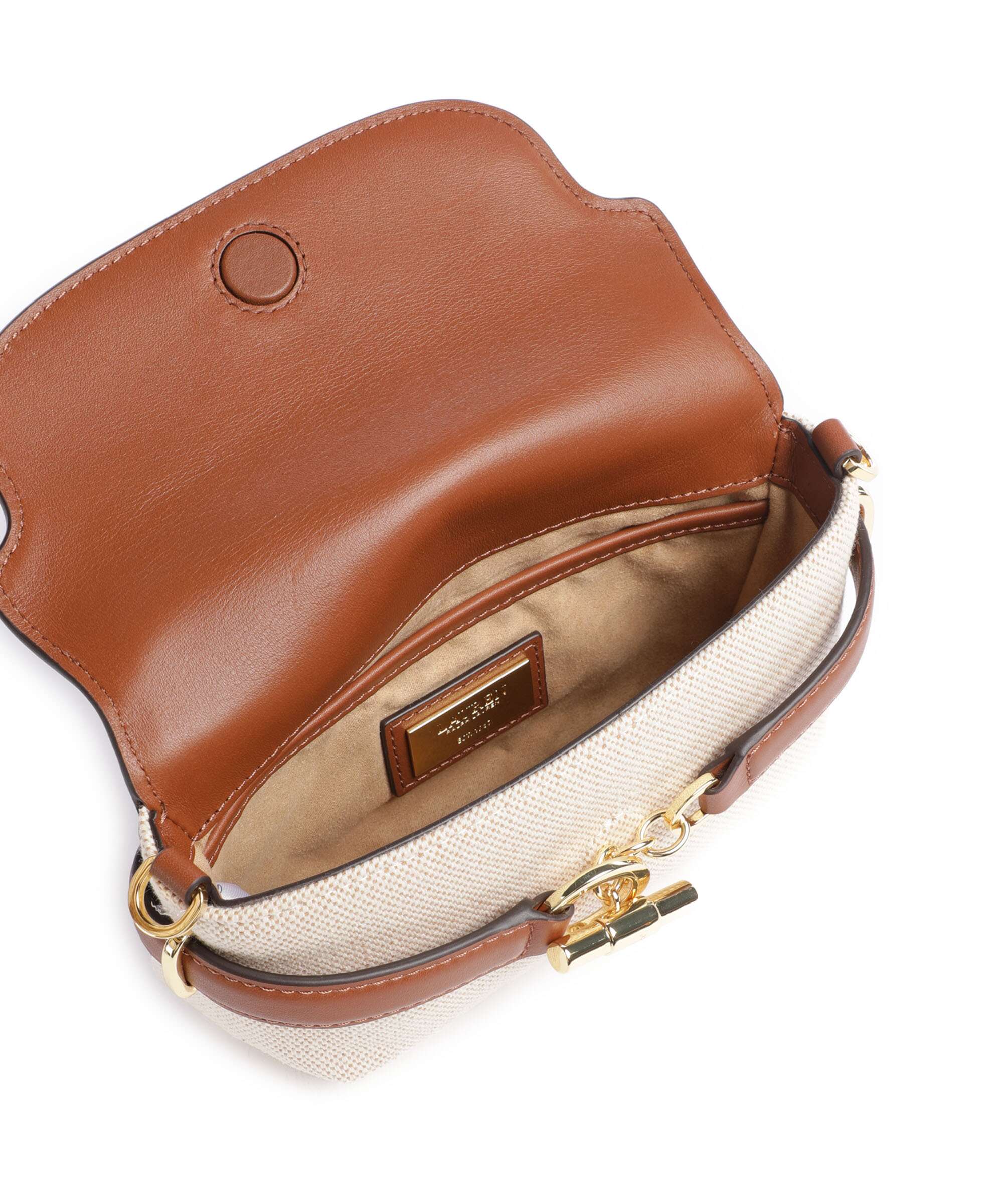 Lauren Ralph Lauren Blaike Small Torba przez ramię natural/buff canvas/lauren tan - Image 5