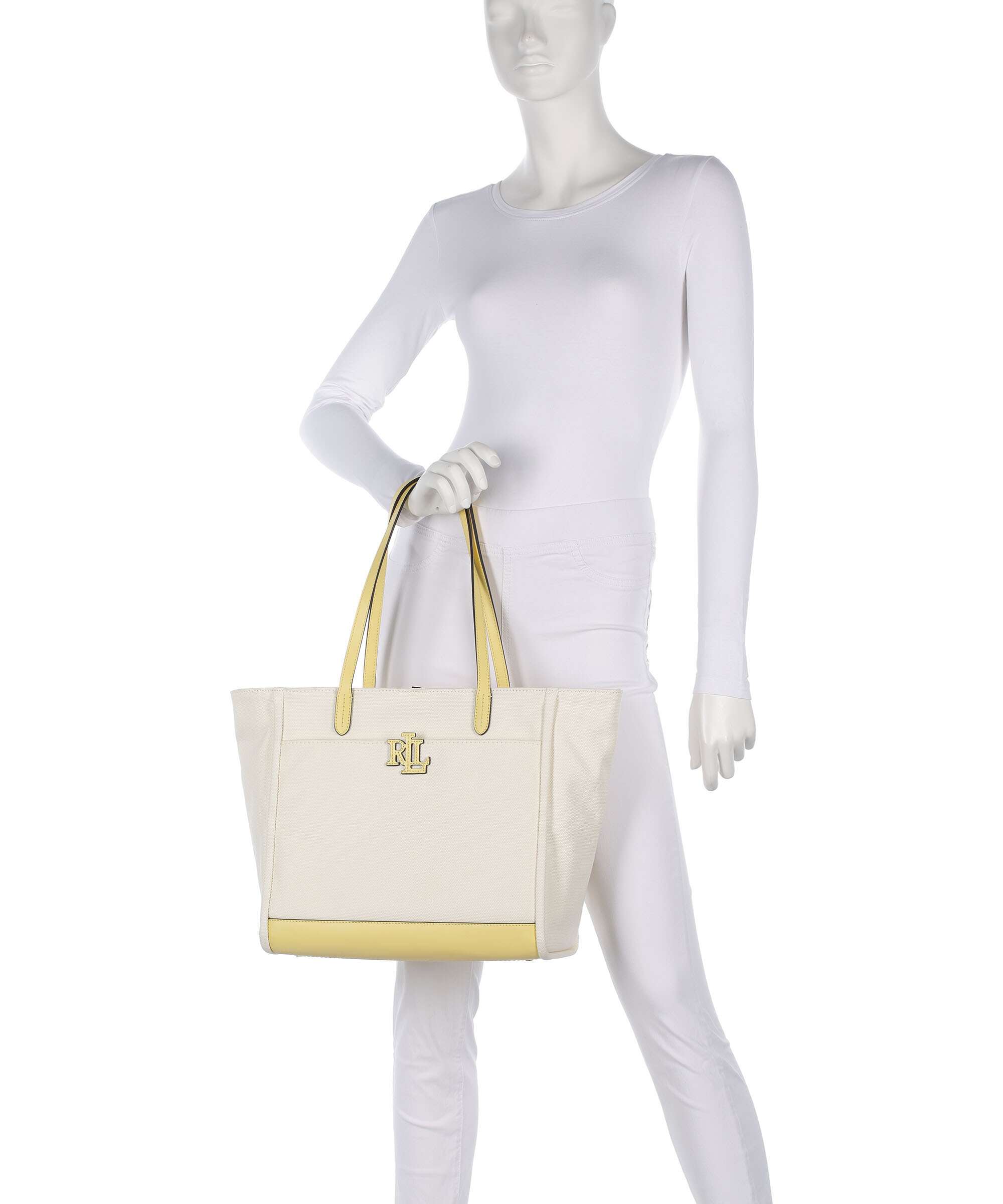 Lauren Ralph Lauren Cameryn Large Torba na zakupy natural/lemon sorbet - Image 3