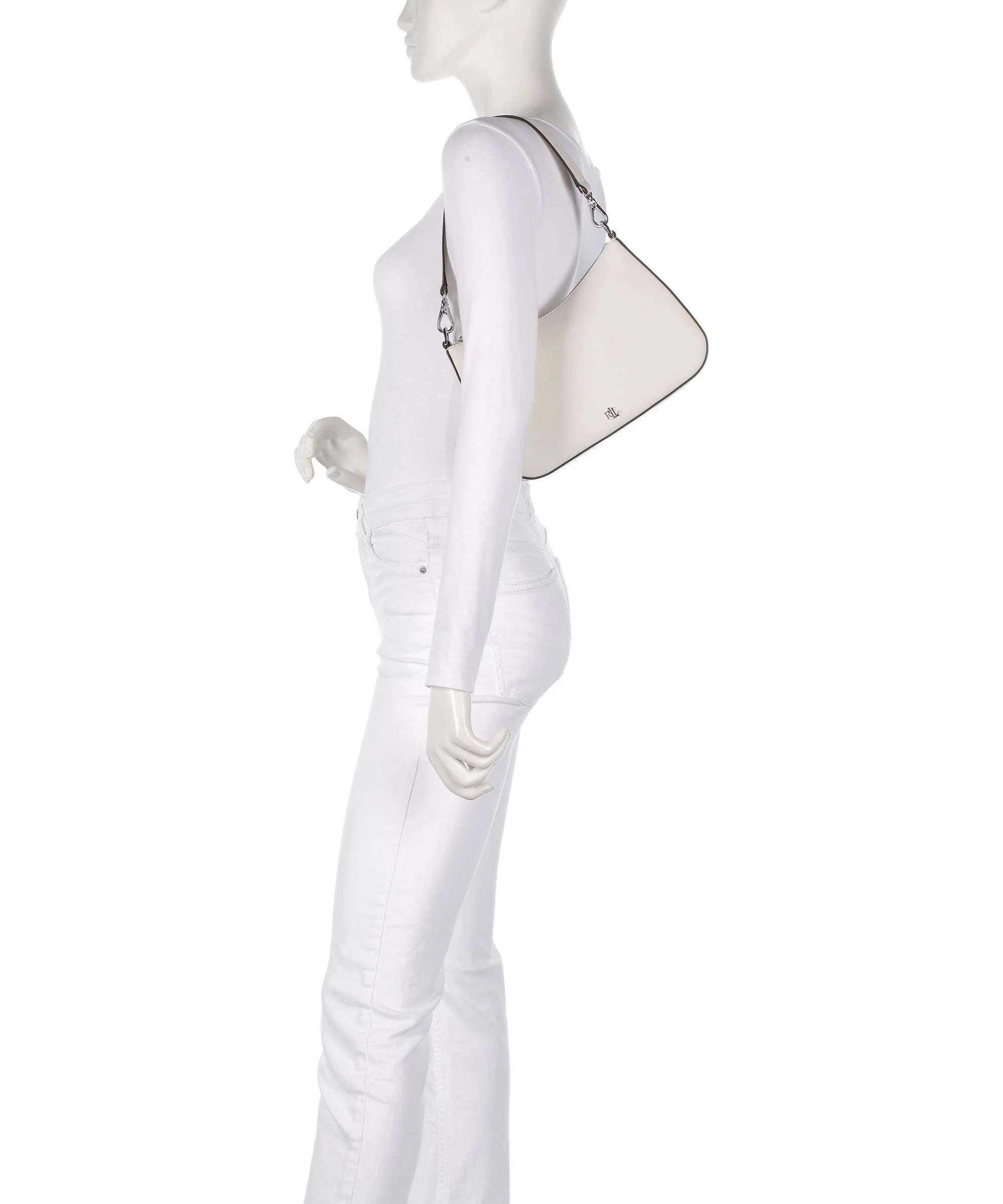 Lauren Ralph Lauren Danni 26 Torba na ramię soft white/palladium - Image 3