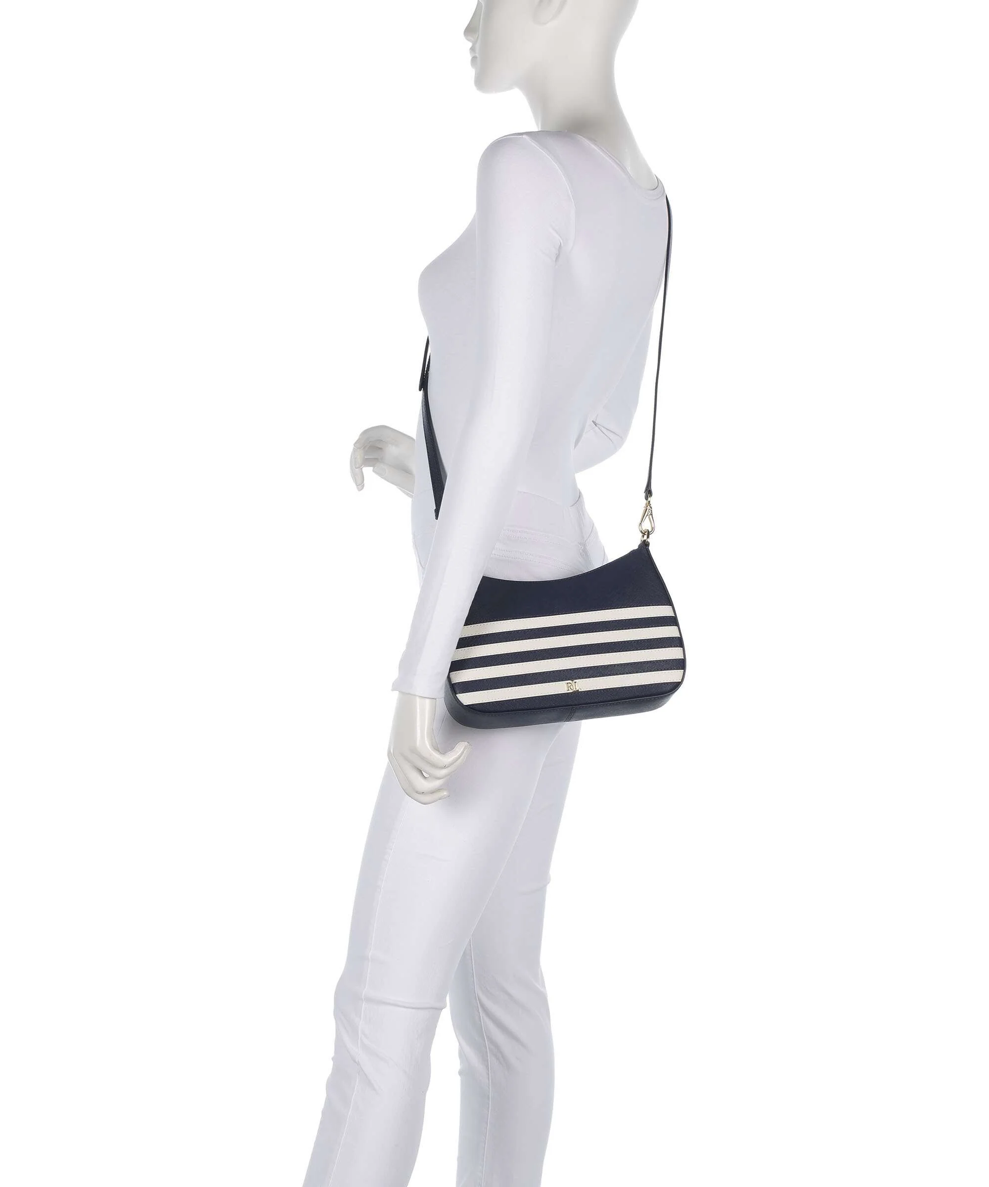 Lauren Ralph Lauren Danni 26 Torba na ramię refined navy/soft white - Image 3