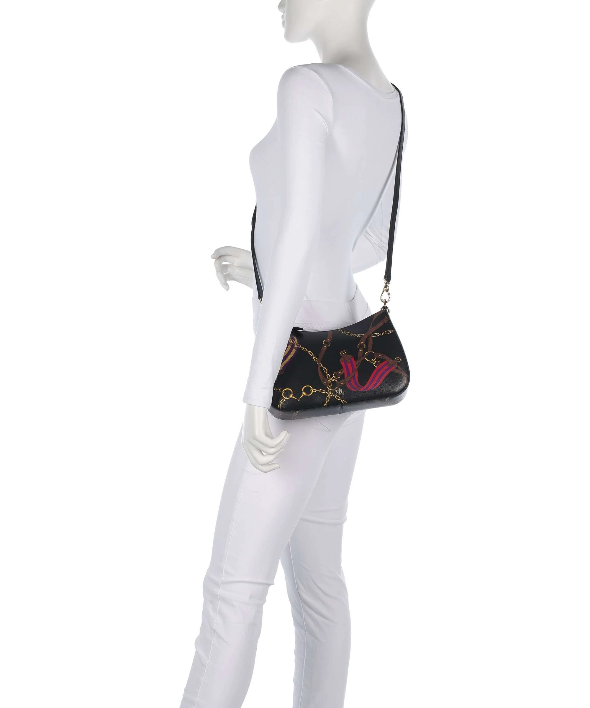 Lauren Ralph Lauren Danni 26 Torba na ramię holiday equestrian belting/black - Image 3