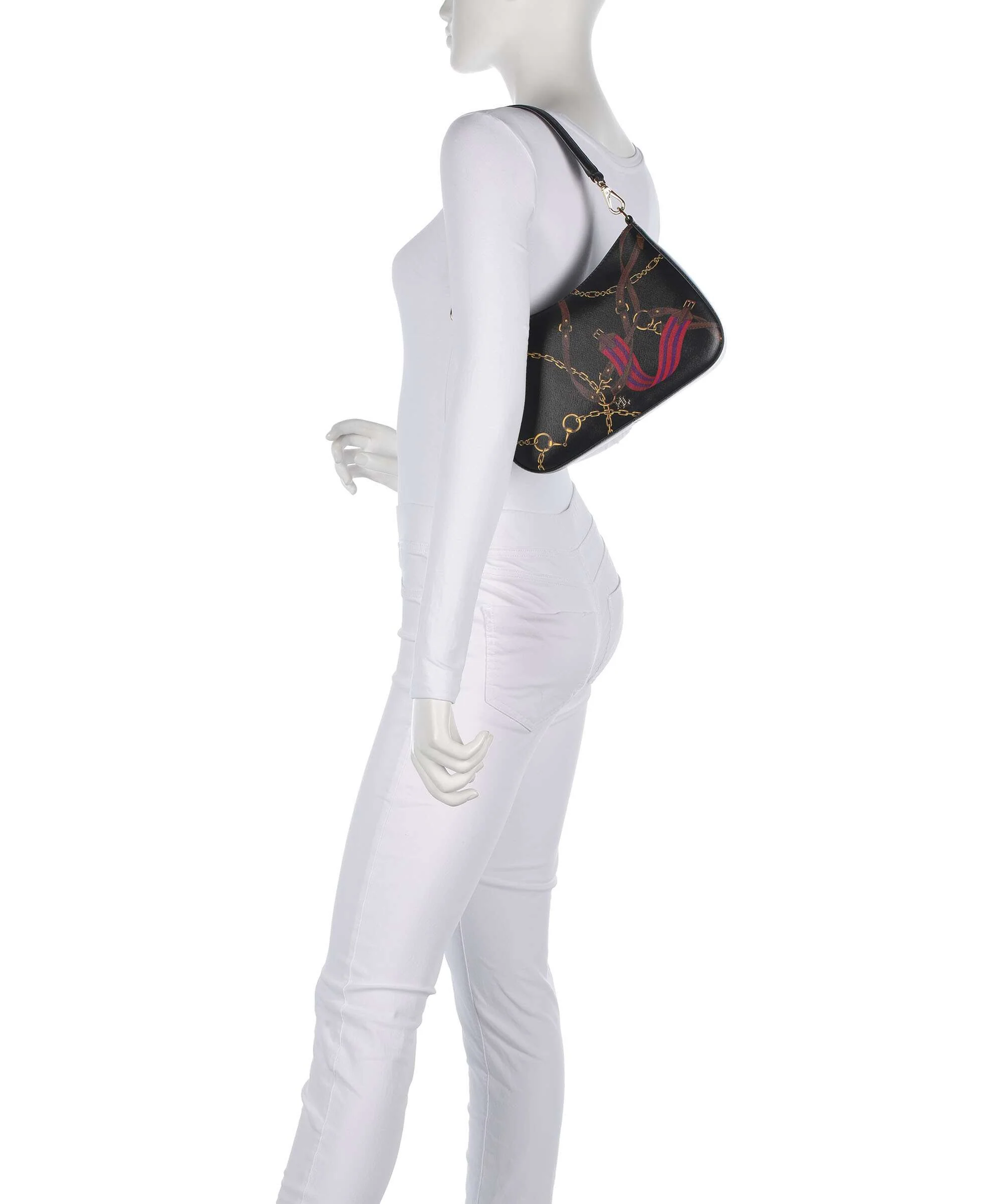 Lauren Ralph Lauren Danni 26 Torba na ramię holiday equestrian belting/black - Image 4