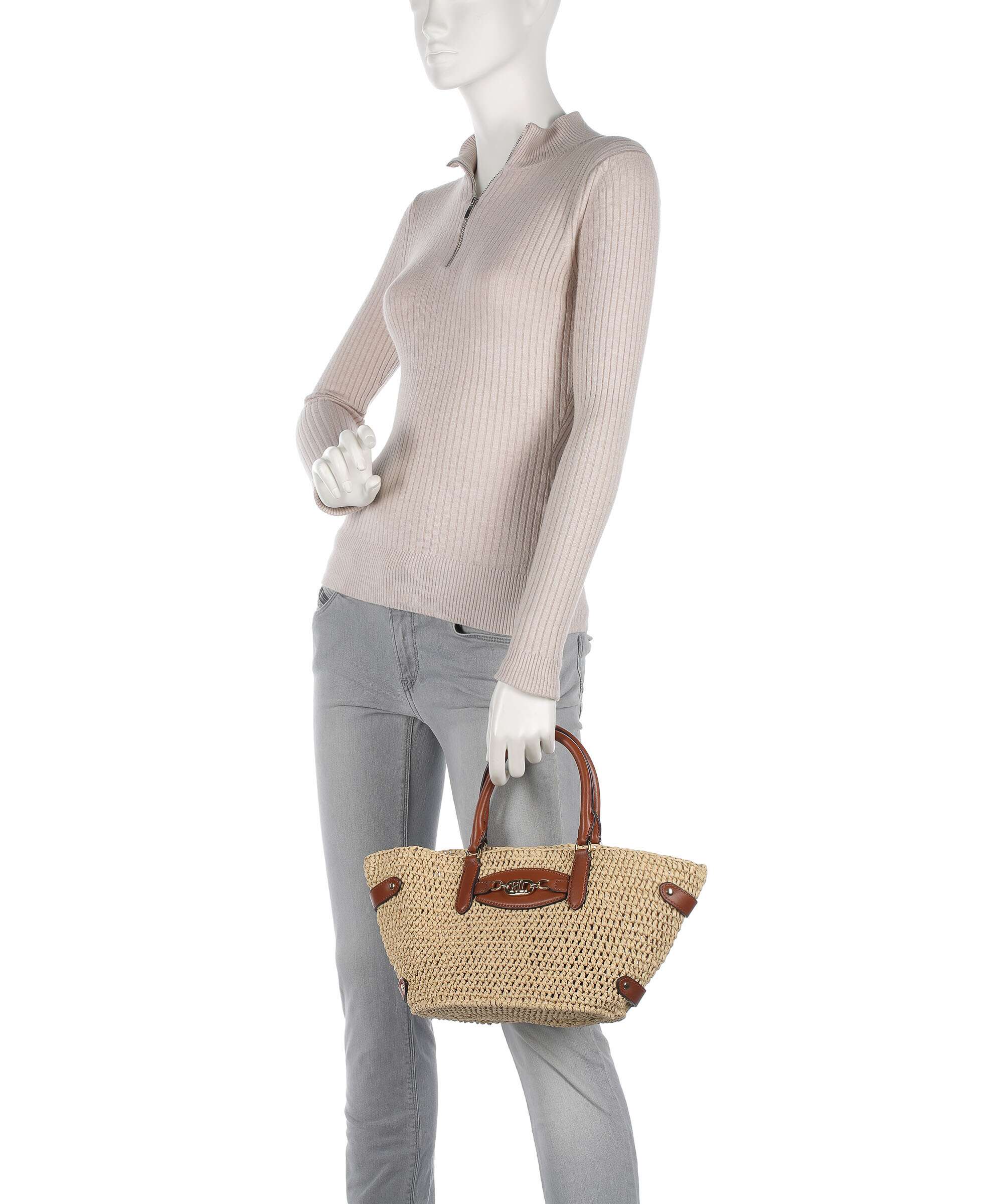 Lauren Ralph Lauren Daphney 20 Straw Torebka natural/lauren tan - Image 3