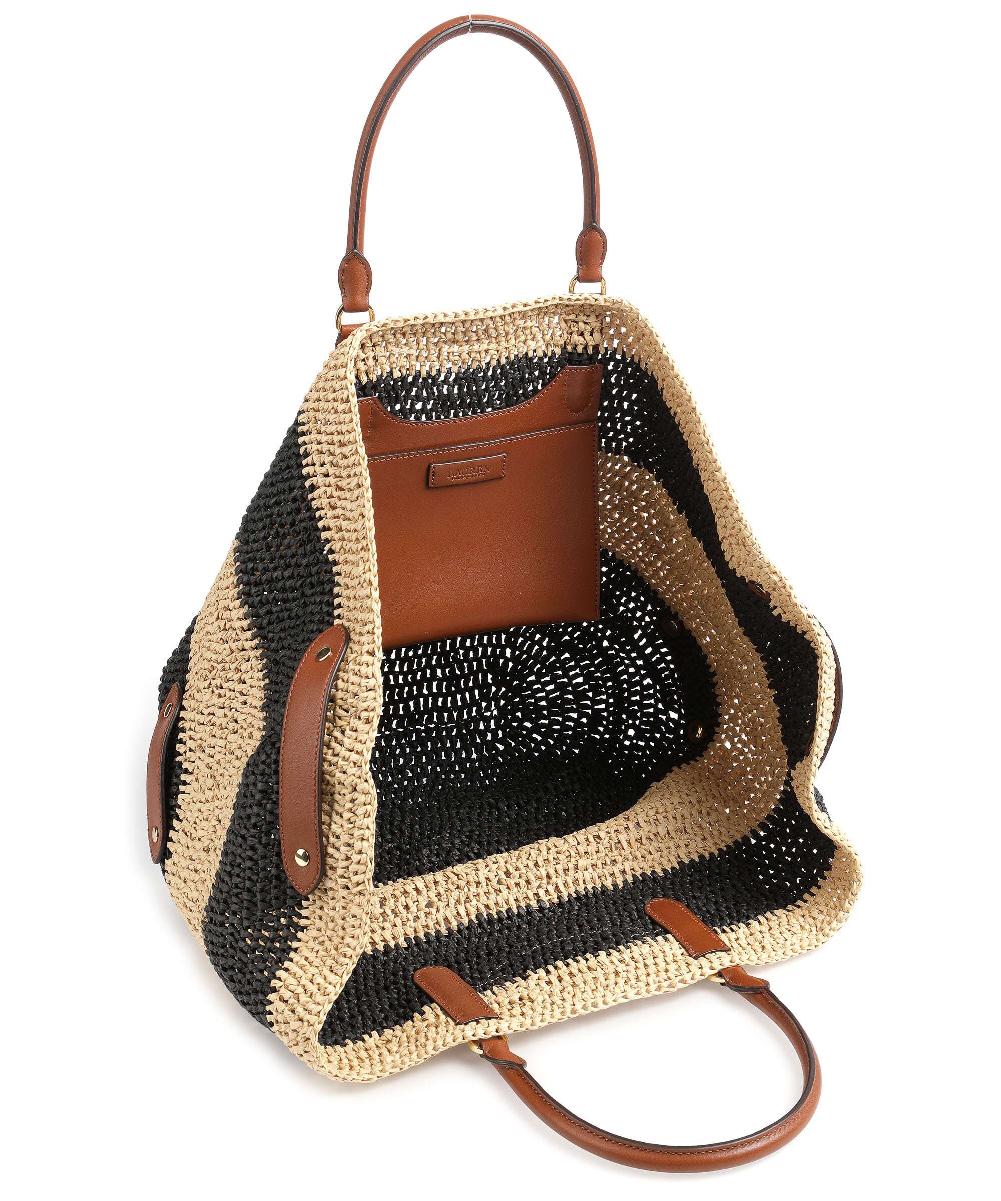 Lauren Ralph Lauren Daphney 40 Straw Torebka natural/black/lauren tan - Image 5