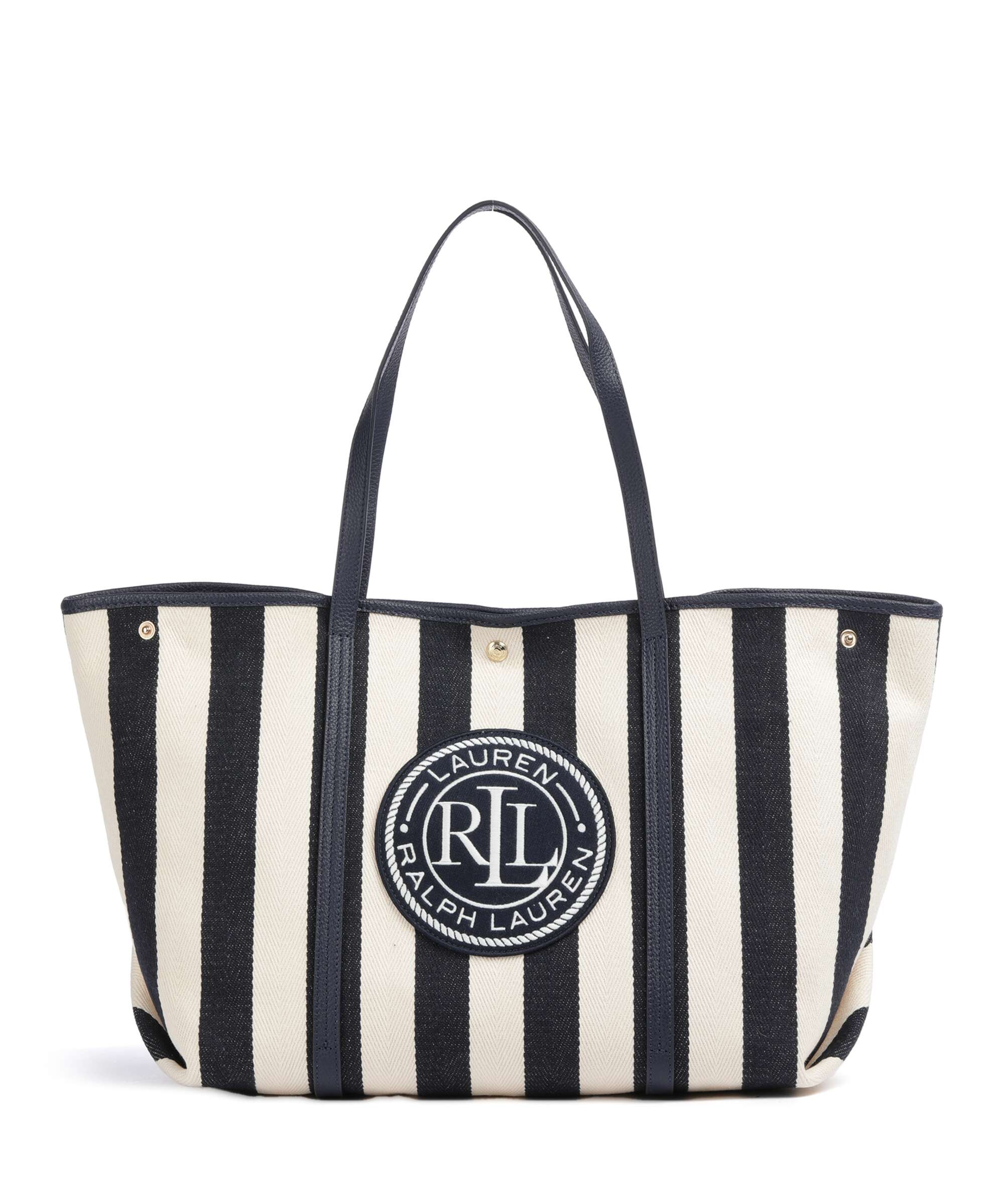 Lauren Ralph Lauren Emerie Extra Large Torba na zakupy natural/refined navy stripe - Image 2