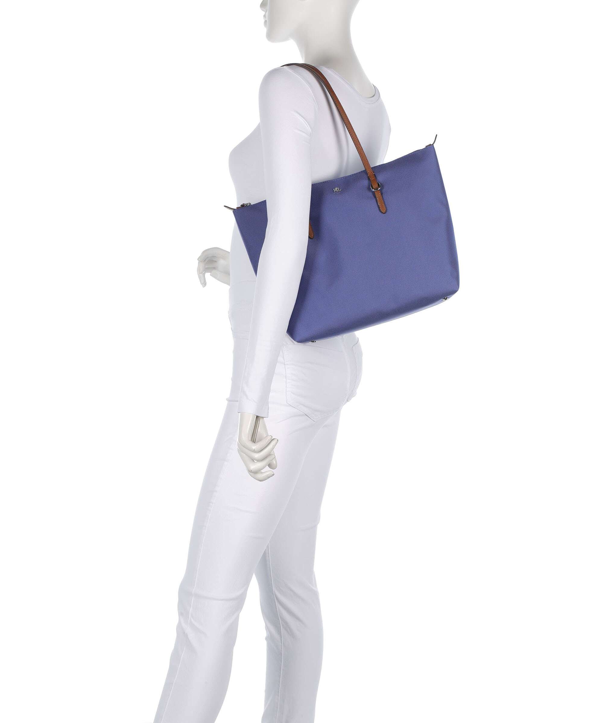 Lauren Ralph Lauren Keaton 26 Torba na zakupy blue lapis/lauren tan - Image 3