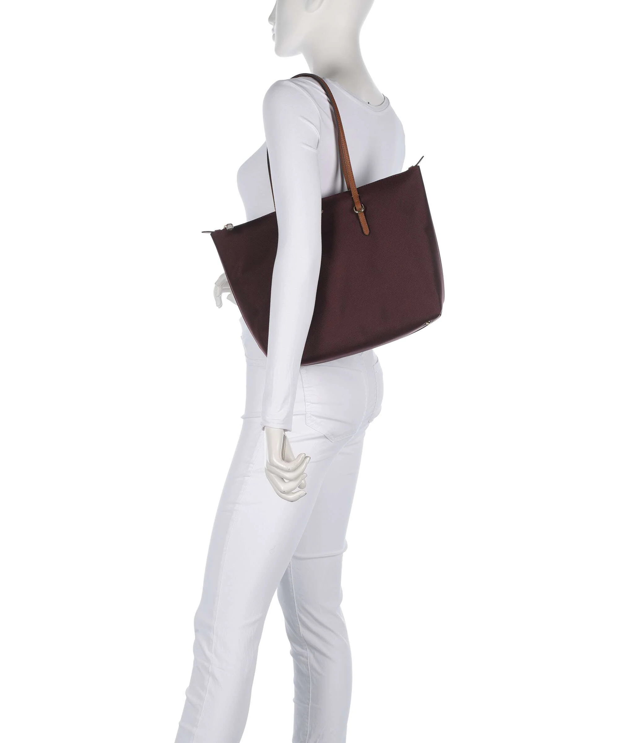 Lauren Ralph Lauren Keaton 26 Torba na zakupy dark garnet/lauren tan - Image 3