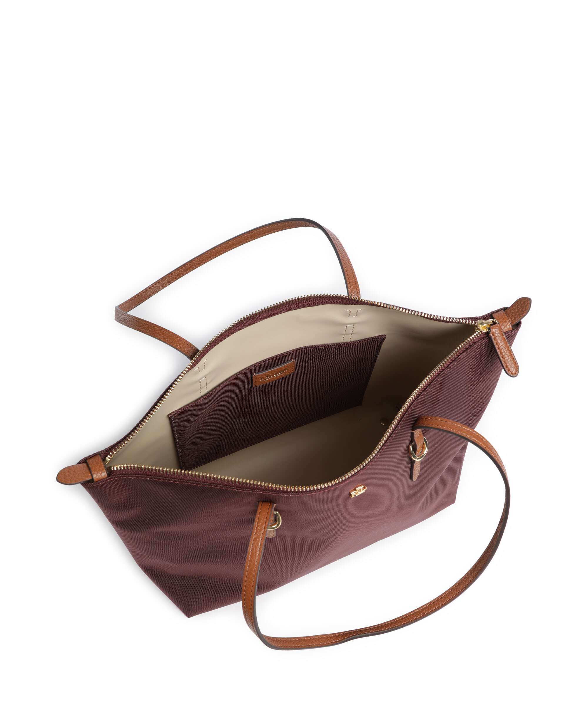 Lauren Ralph Lauren Keaton 26 Torba na zakupy dark garnet/lauren tan - Image 5