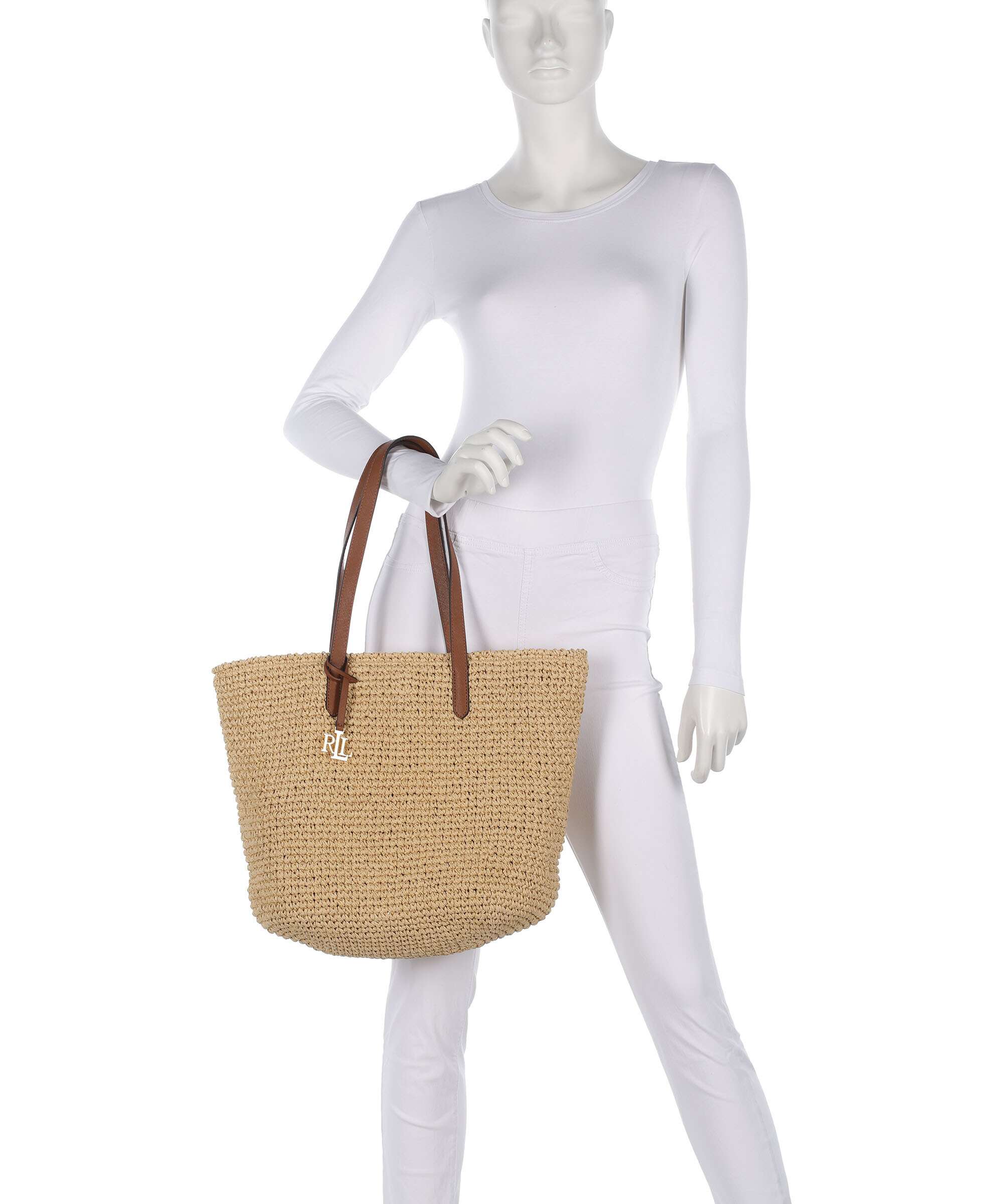 Lauren Ralph Lauren Lainey Large Torba na zakupy natural/lauren tan - Image 3