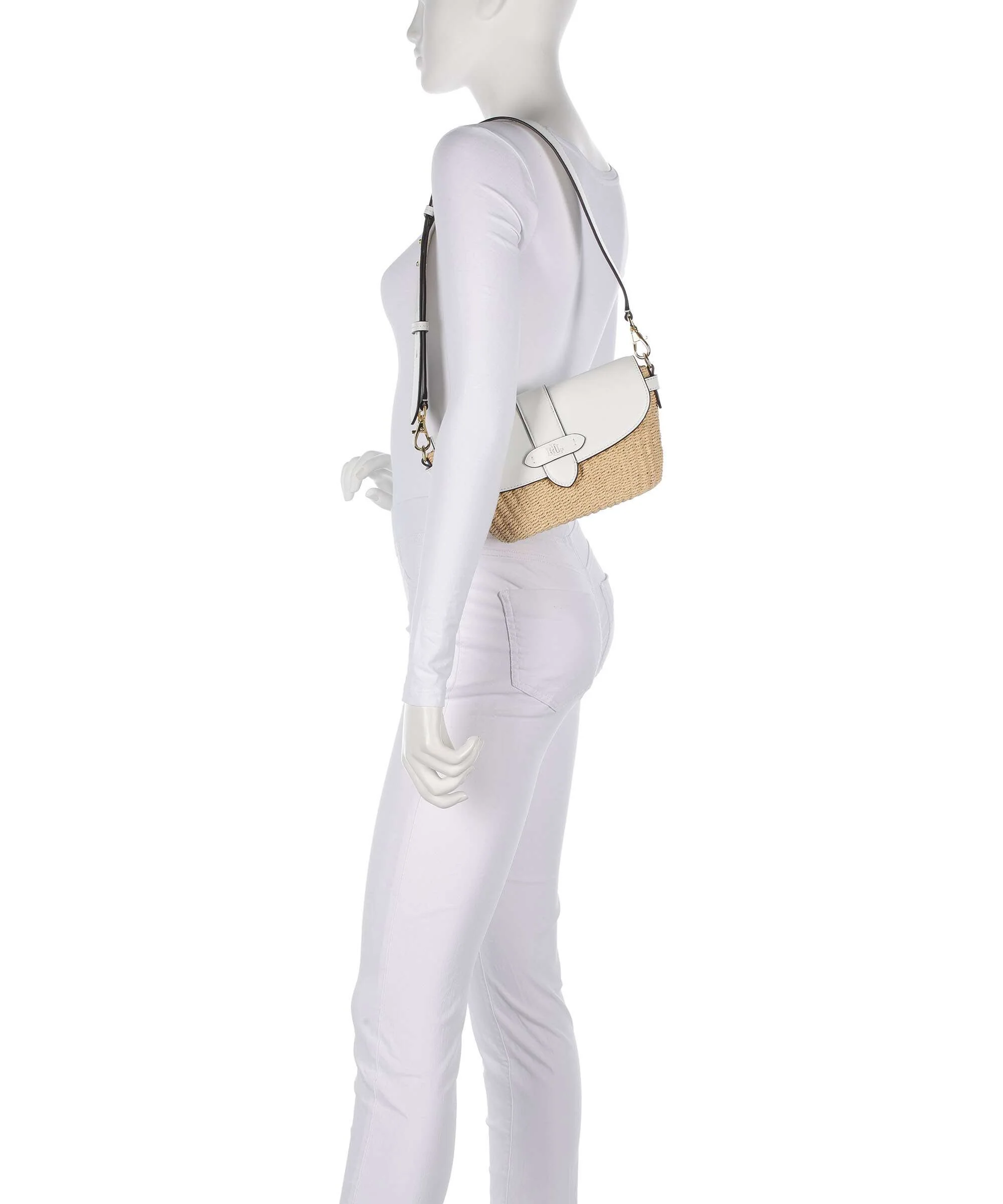 Lauren Ralph Lauren Lynden Small Torba na ramię natural/white - Image 3
