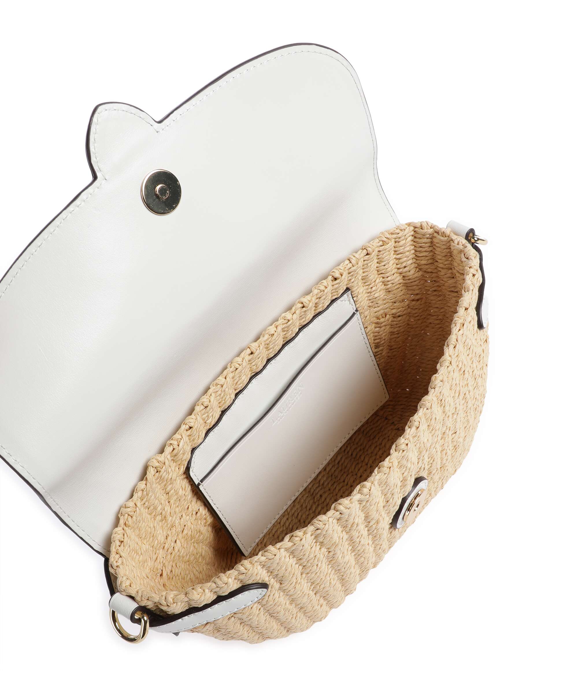 Lauren Ralph Lauren Lynden Small Torba na ramię natural/white - Image 6