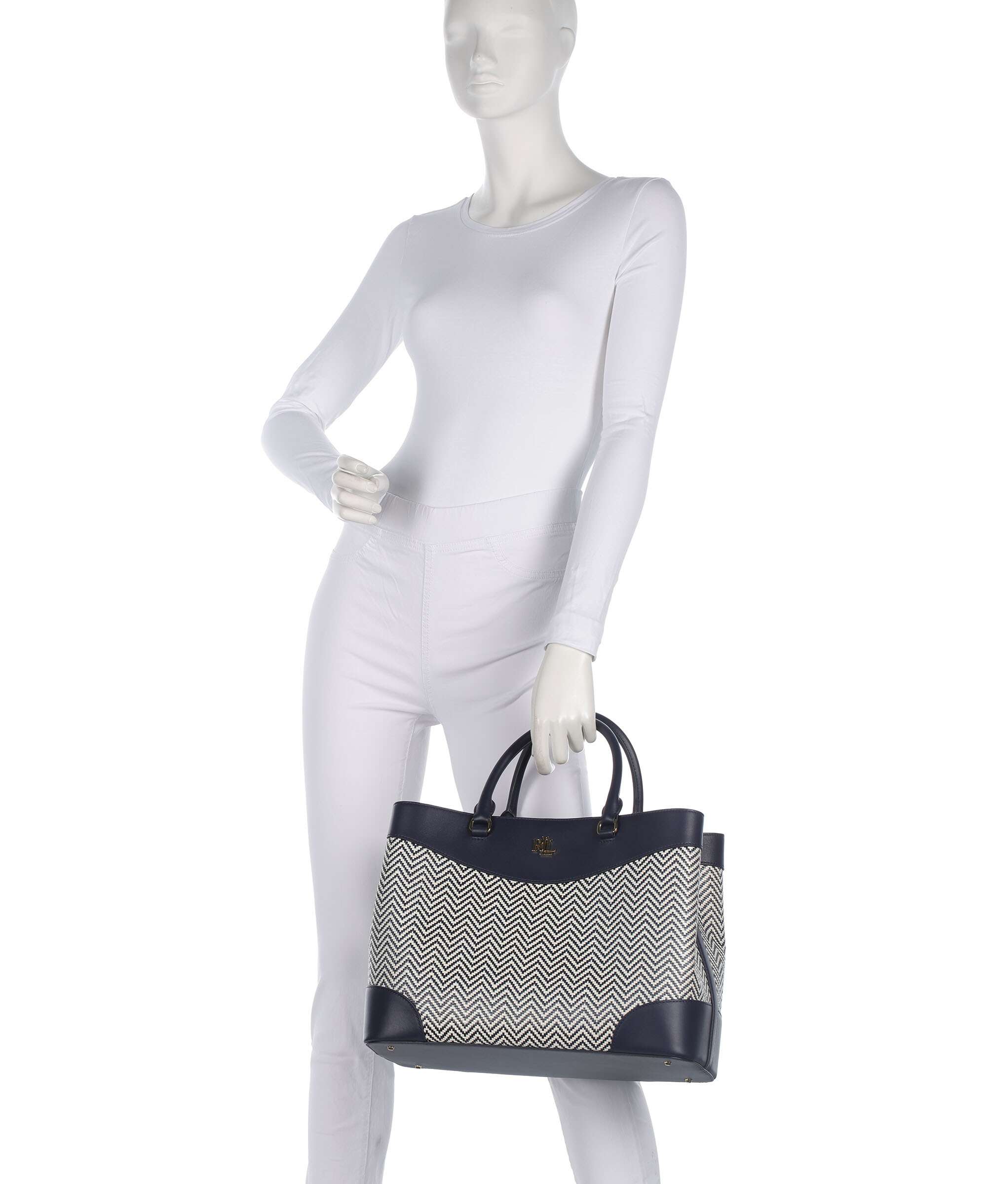 Lauren Ralph Lauren Marcy 36 Torebka refined navy/soft white - Image 3