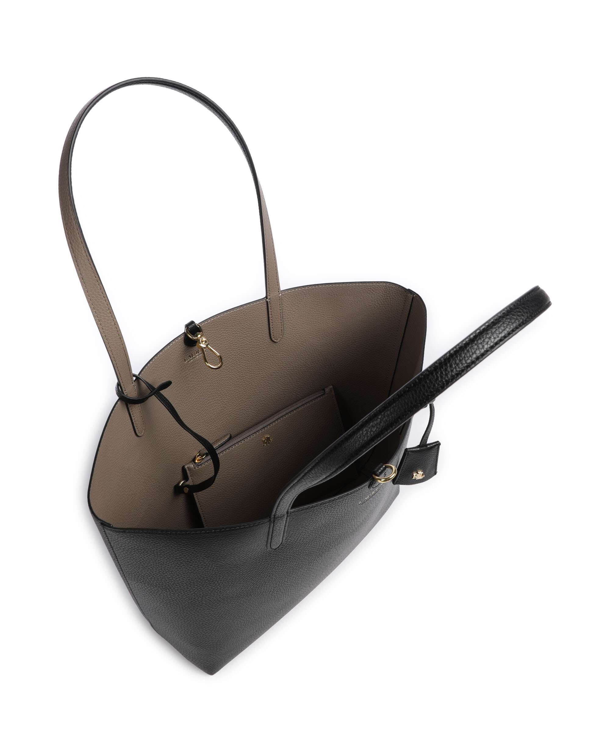 Lauren Ralph Lauren Medium Torba na zakupy black/taupe - Image 6