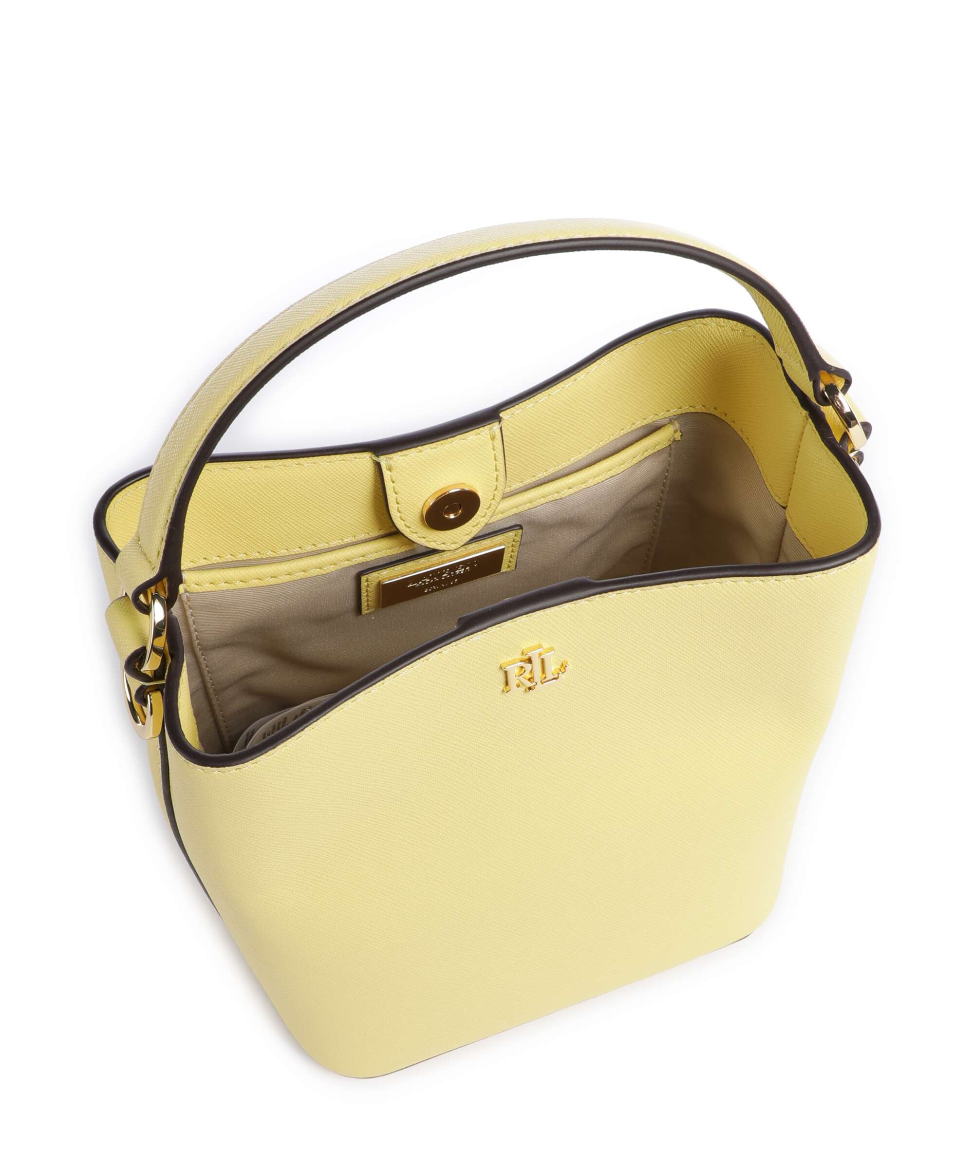 Lauren Ralph Lauren Reese Small Torebka worek lemon sorbet - Image 6