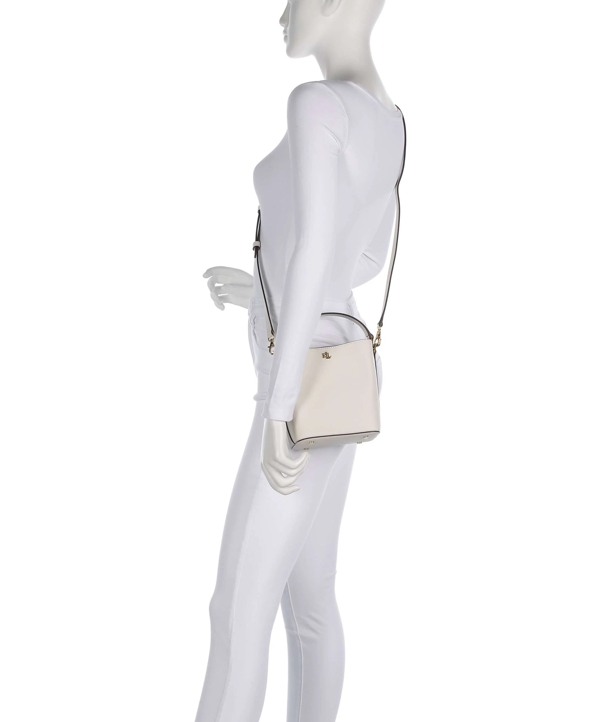 Lauren Ralph Lauren Reese Small Torebka worek soft white/pb - Image 3