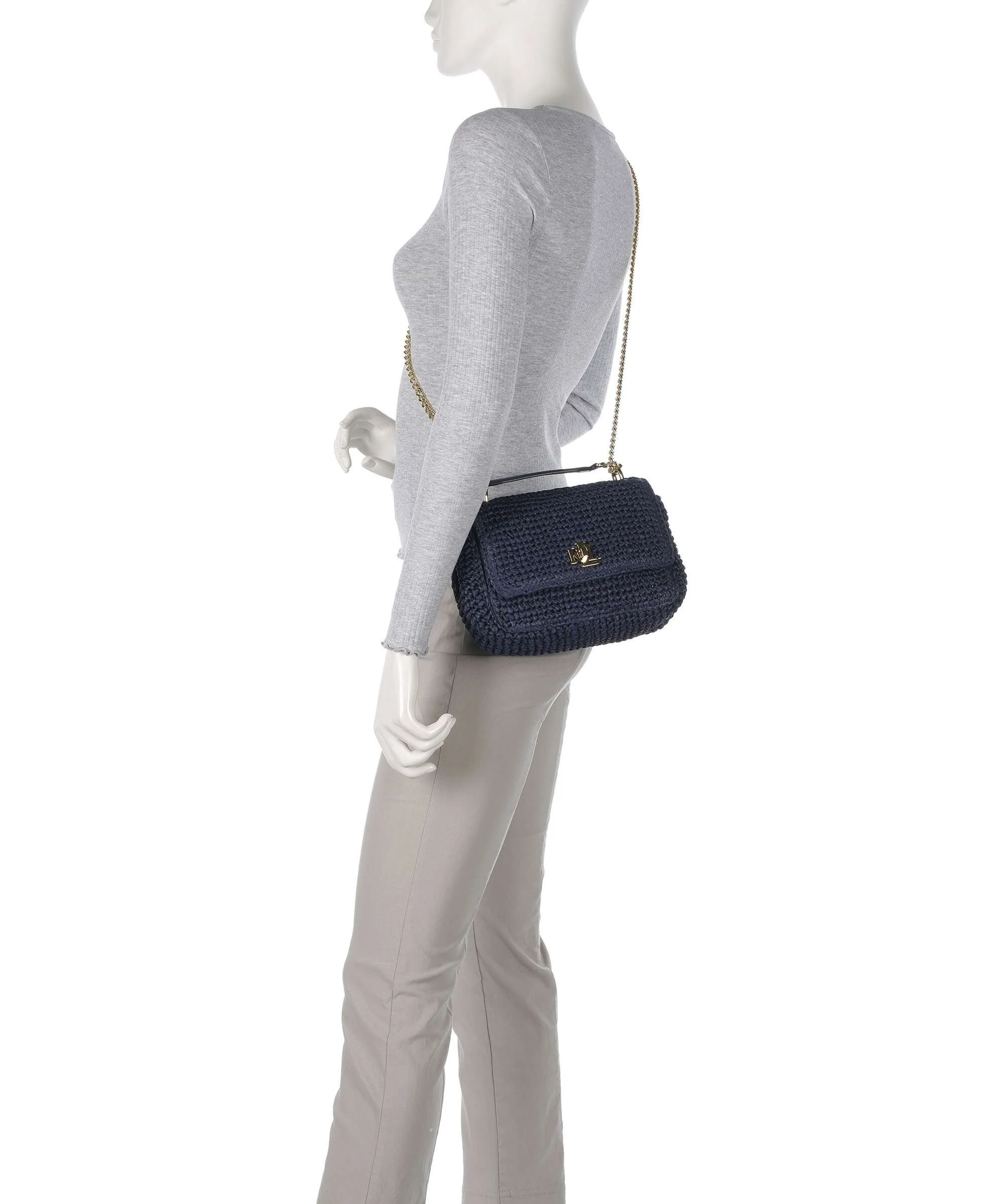 Lauren Ralph Lauren Sophee 22 Torba na ramię refined navy - Image 4