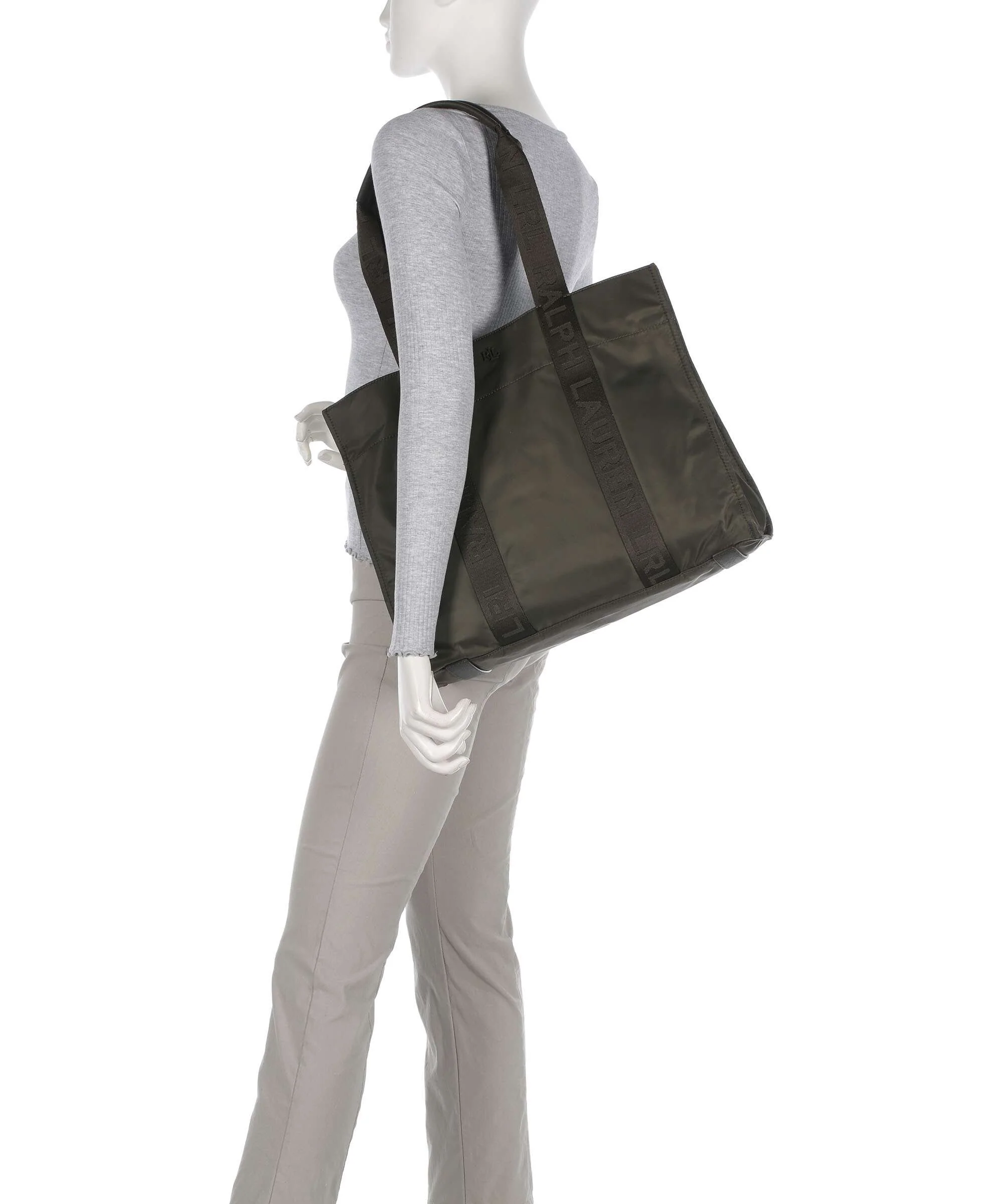 Lauren Ralph Lauren Stevie Large Torba na zakupy dark olive - Image 3