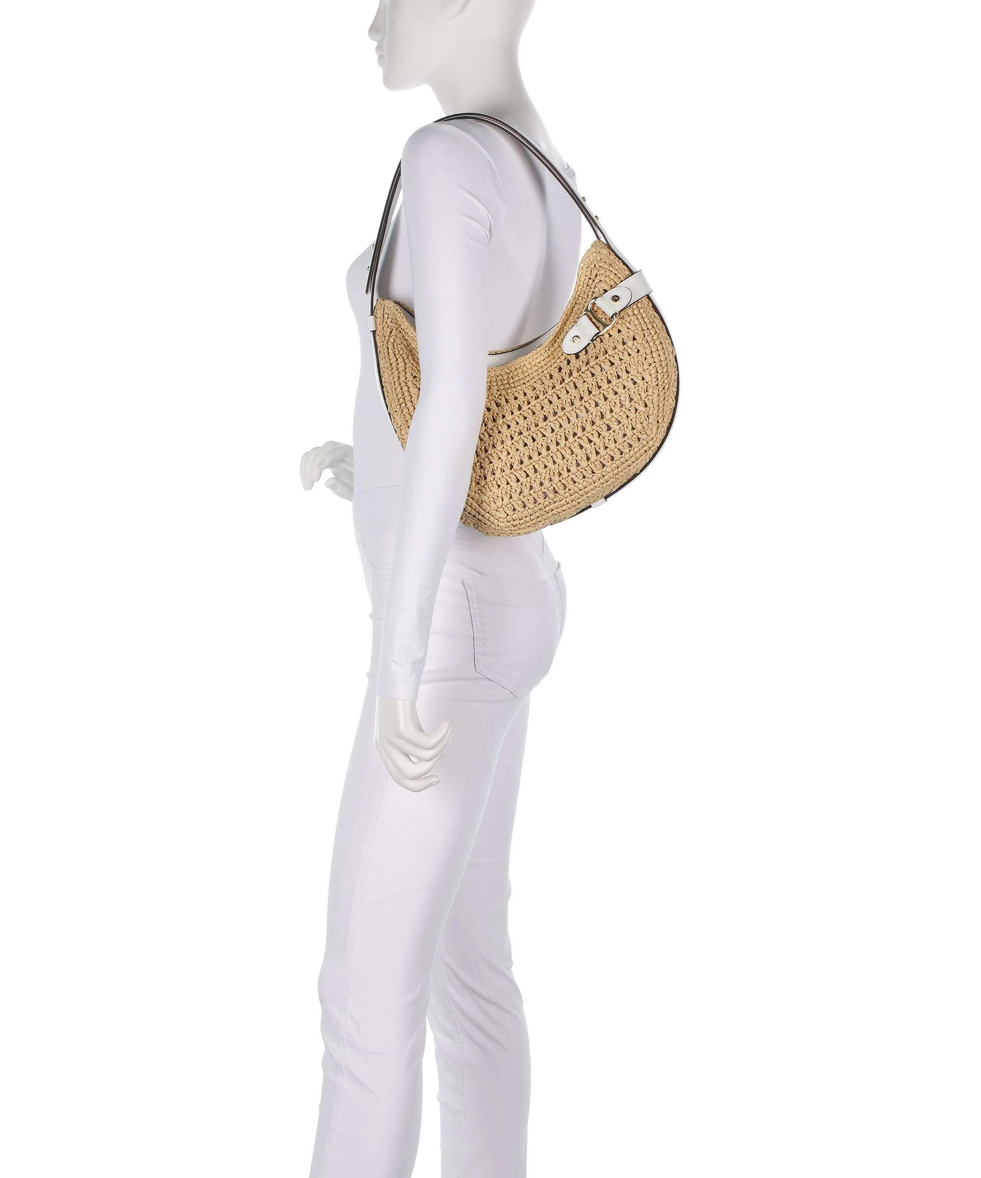 Lauren Ralph Lauren Tasha Large Torba na ramię natural/white - Image 3