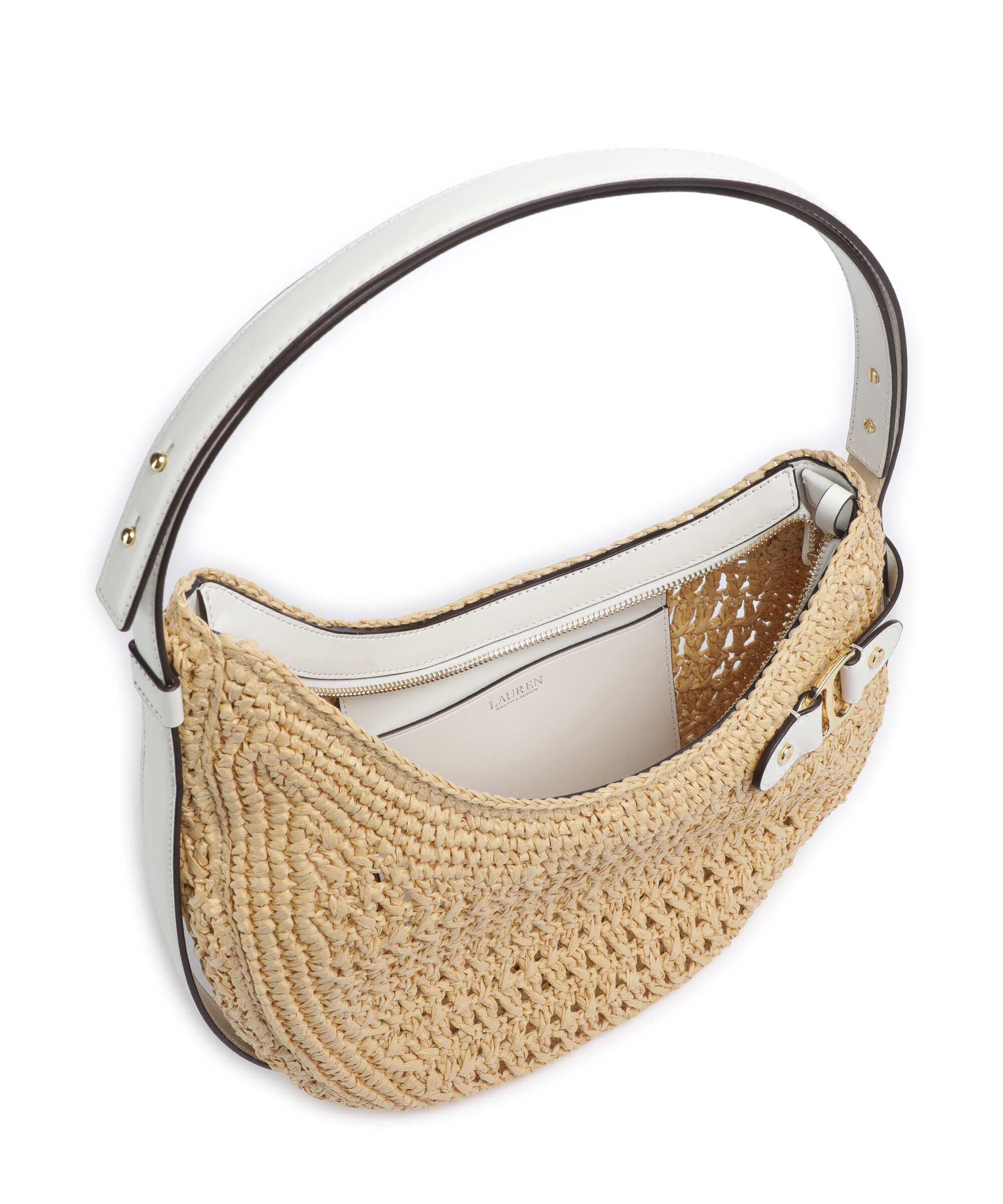 Lauren Ralph Lauren Tasha Large Torba na ramię natural/white - Image 6