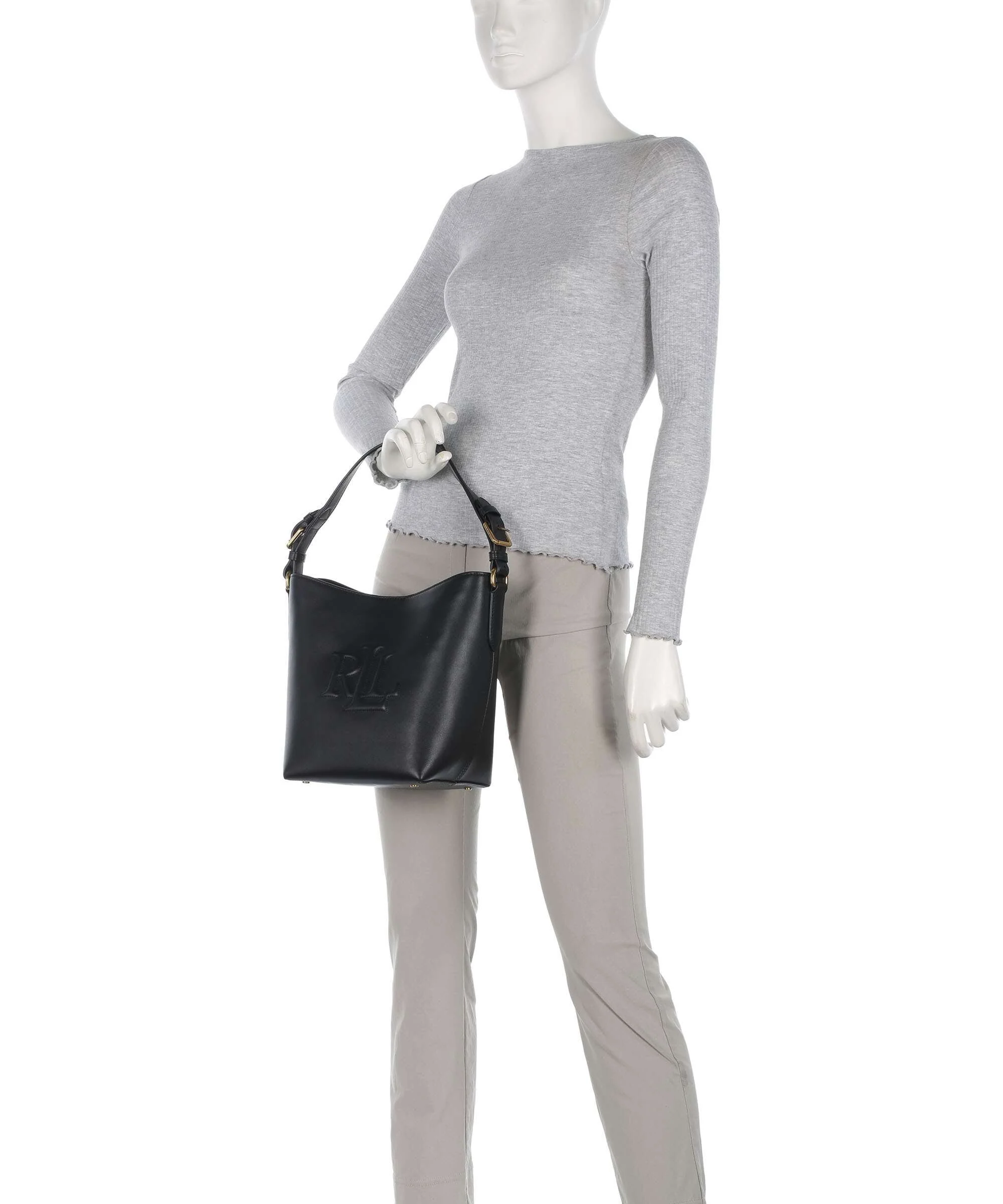 Lauren Ralph Lauren Witley Medium Torebka worek black - Image 3