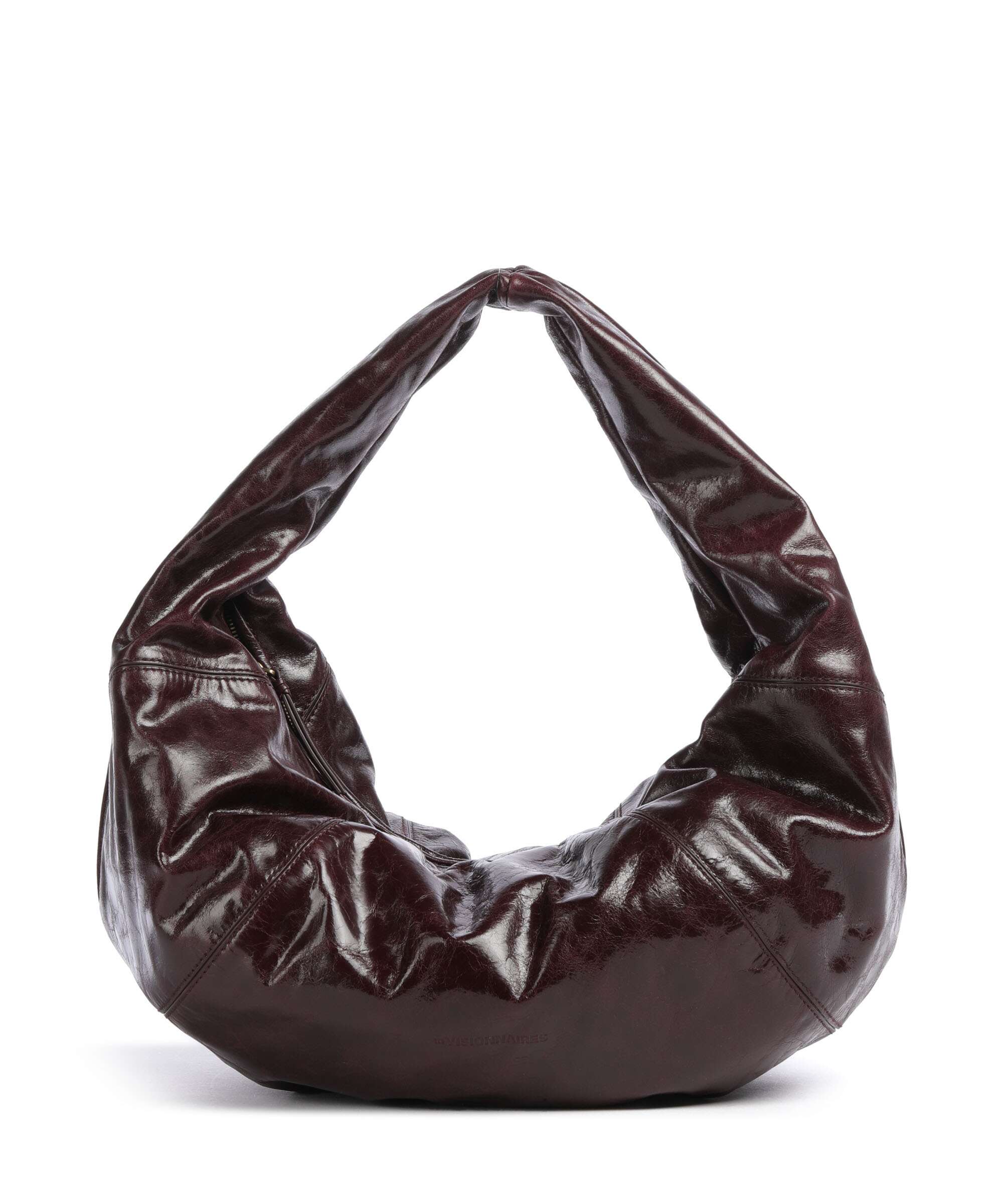 Les Visionnaires Greta Icon Crinkle Torebka worek bordeaux red