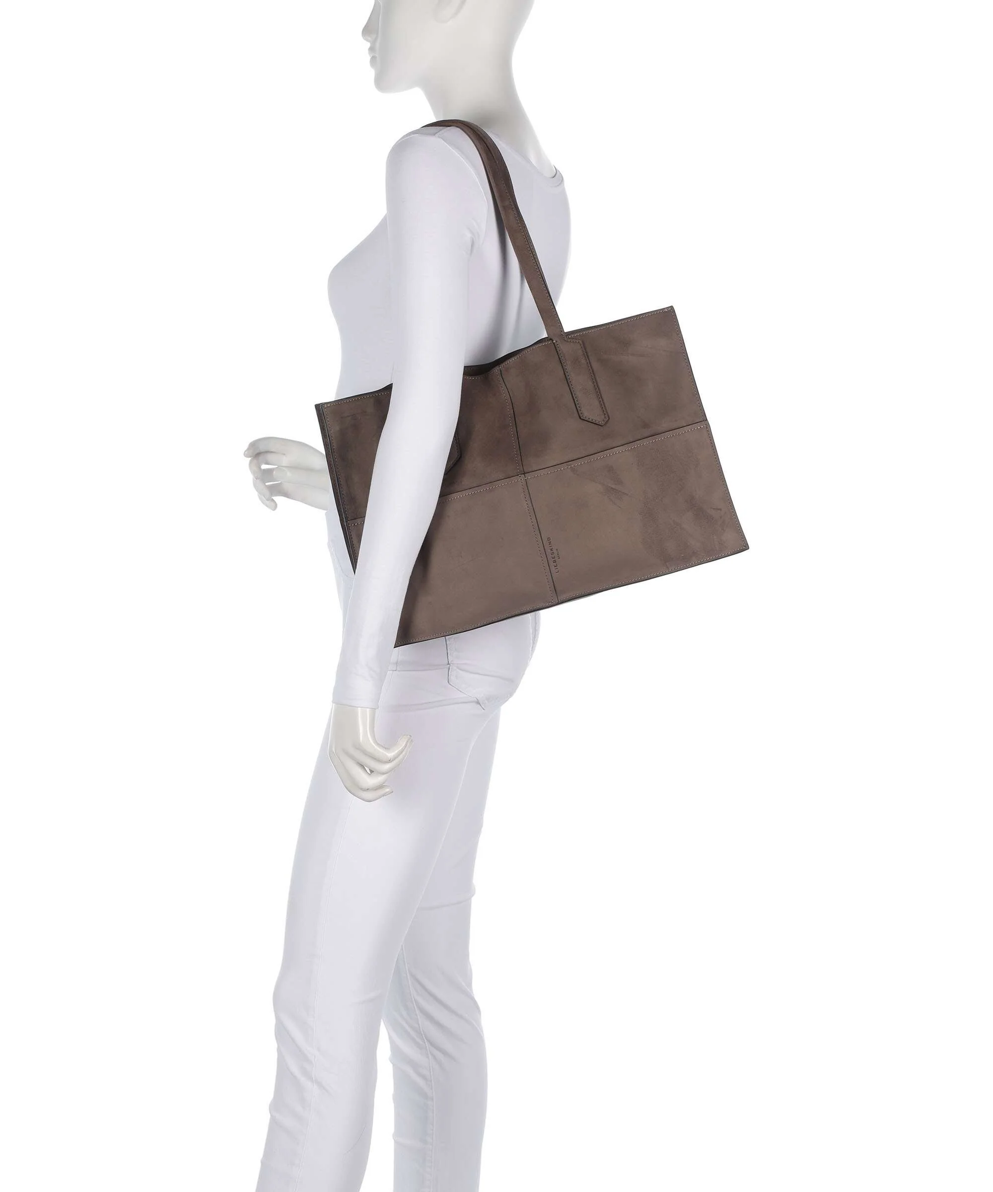 Liebeskind Amy Vegan Suede L Torba na zakupy neutral grey - Image 3