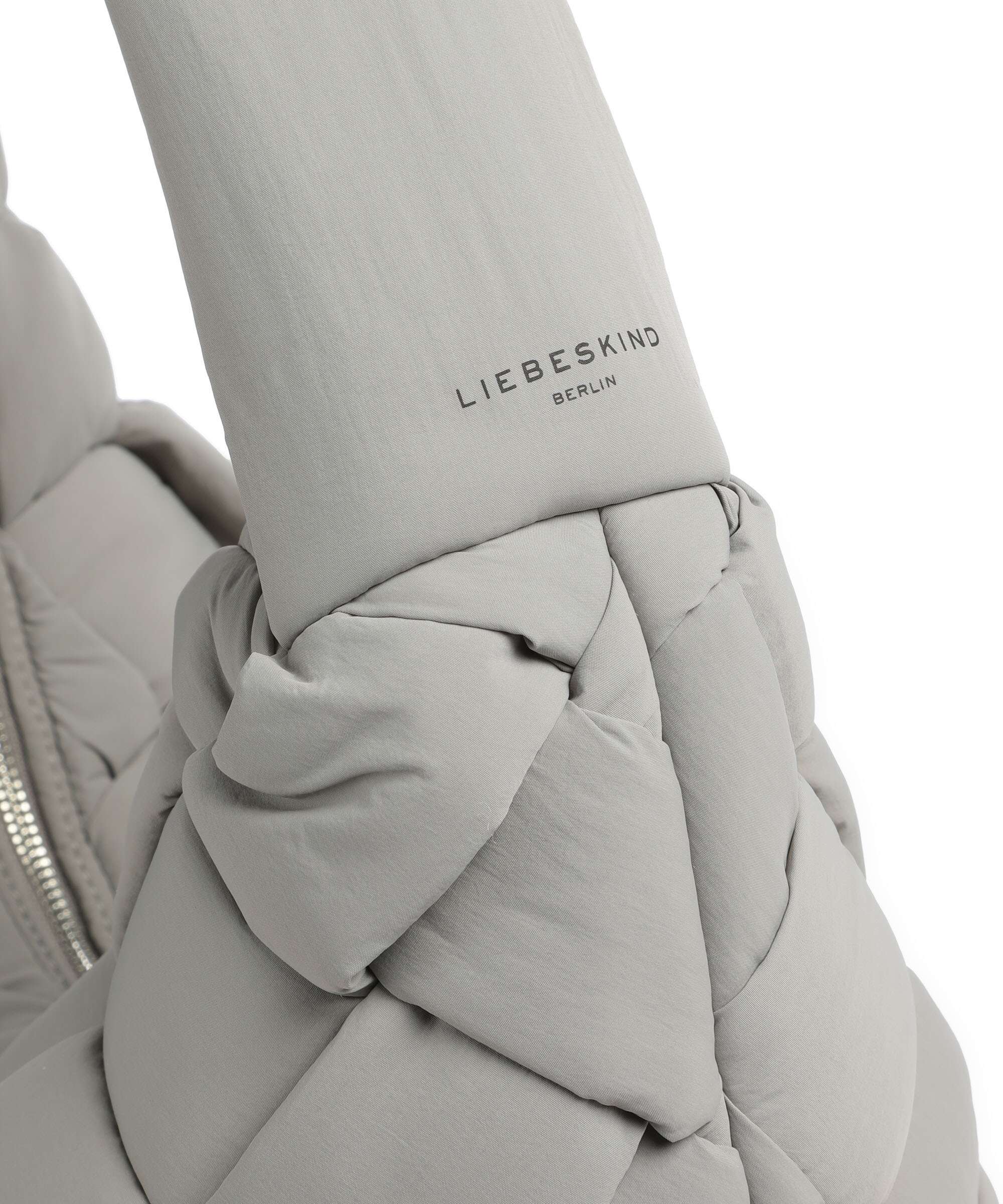 Liebeskind Bo Weaved Nylon L Torebka worek neutral grey - Image 4