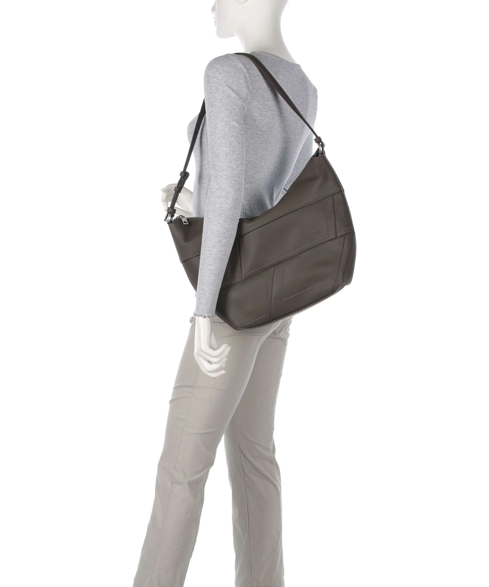 Liebeskind Edda Calf Optic M Torebka worek dark grigio - Image 3