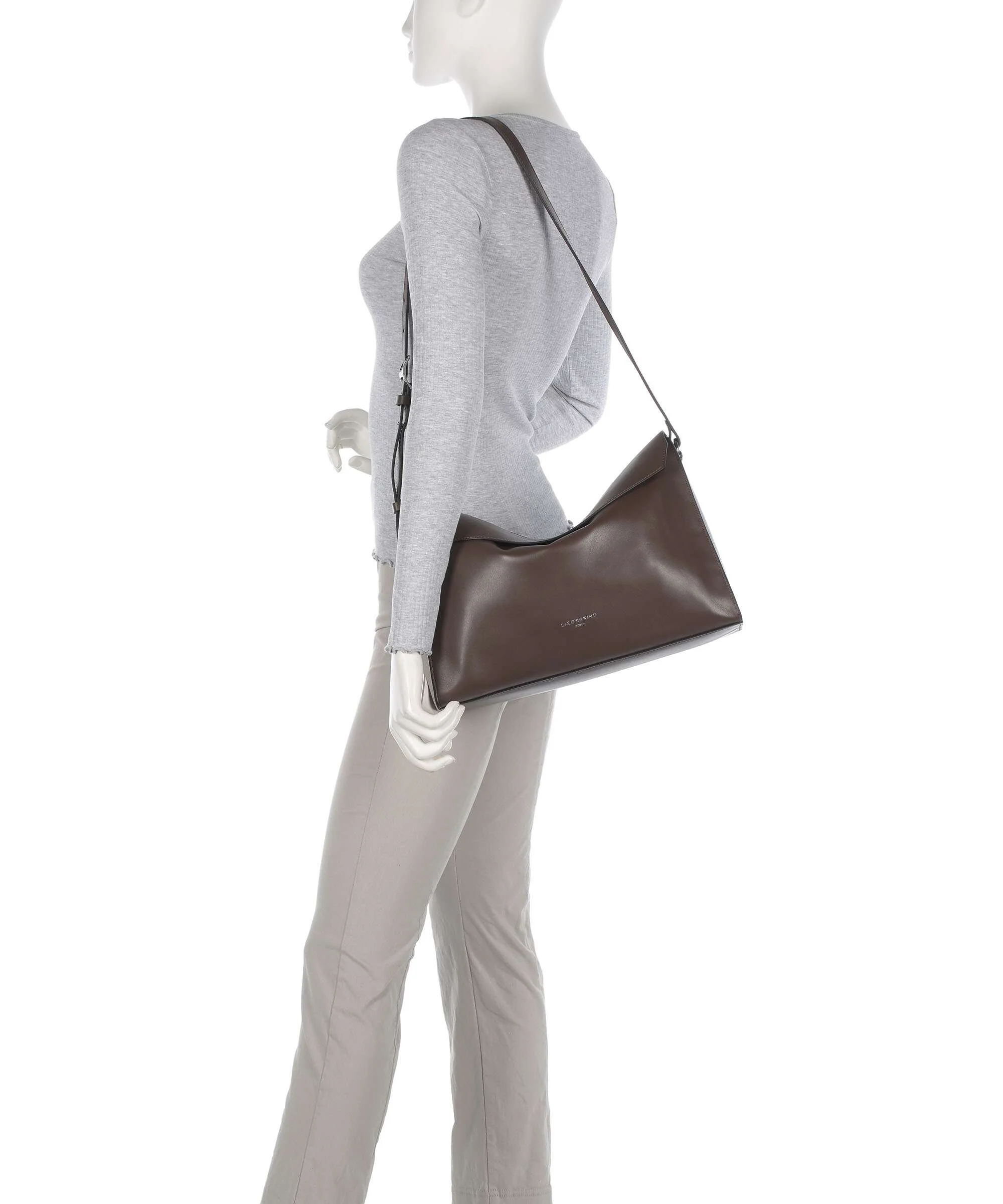 Liebeskind Lora Calf Optic M Torba przez ramię light truffel - Image 3